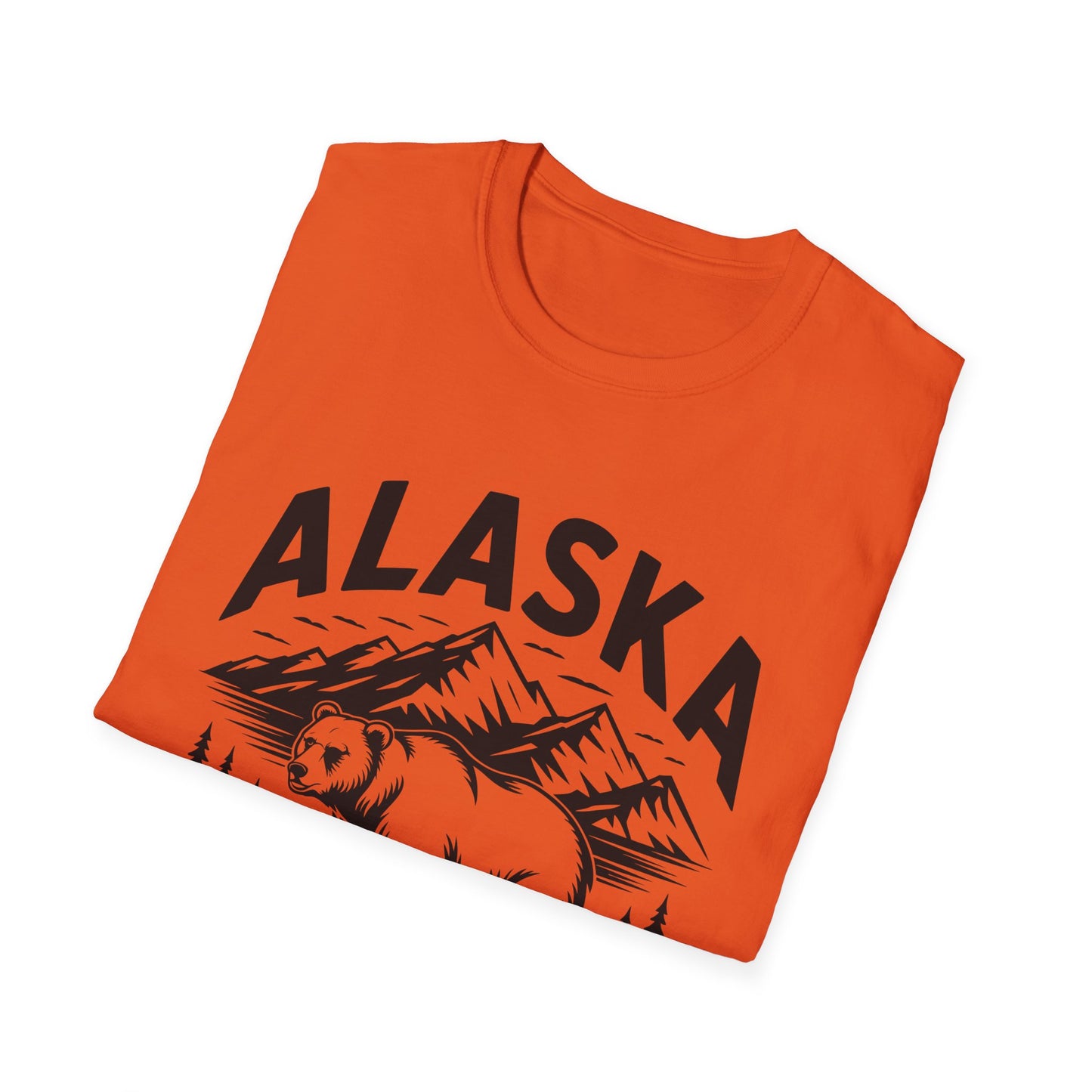Alaska Adventure Unisex Softstyle T-Shirt, Casual Wear, Travel Shirt, Gift for Nature Lovers, Outdoor Apparel, Wildlife Enthusiast Tee
