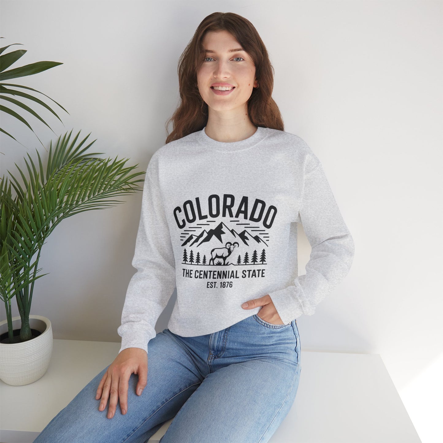Colorado Adventure Crewneck Sweatshirt - Cozy State Pride Apparel for Outdoor Lovers, Gifts for Tourists & Nature Enthusiasts