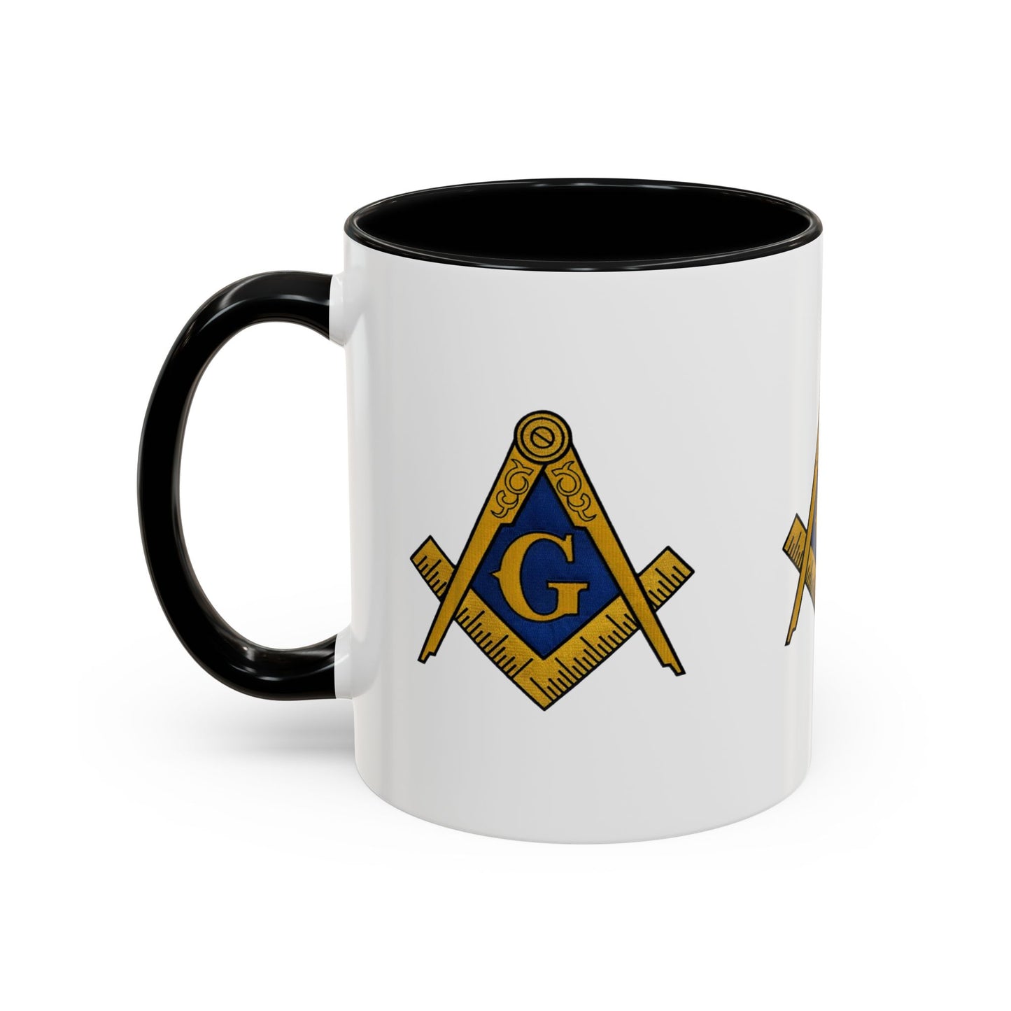 Masonic Accent Coffee Mug, Freemason Gift, Unique Coffee Cup, Fraternal Order Drinkware, Brotherhood Tea Mug