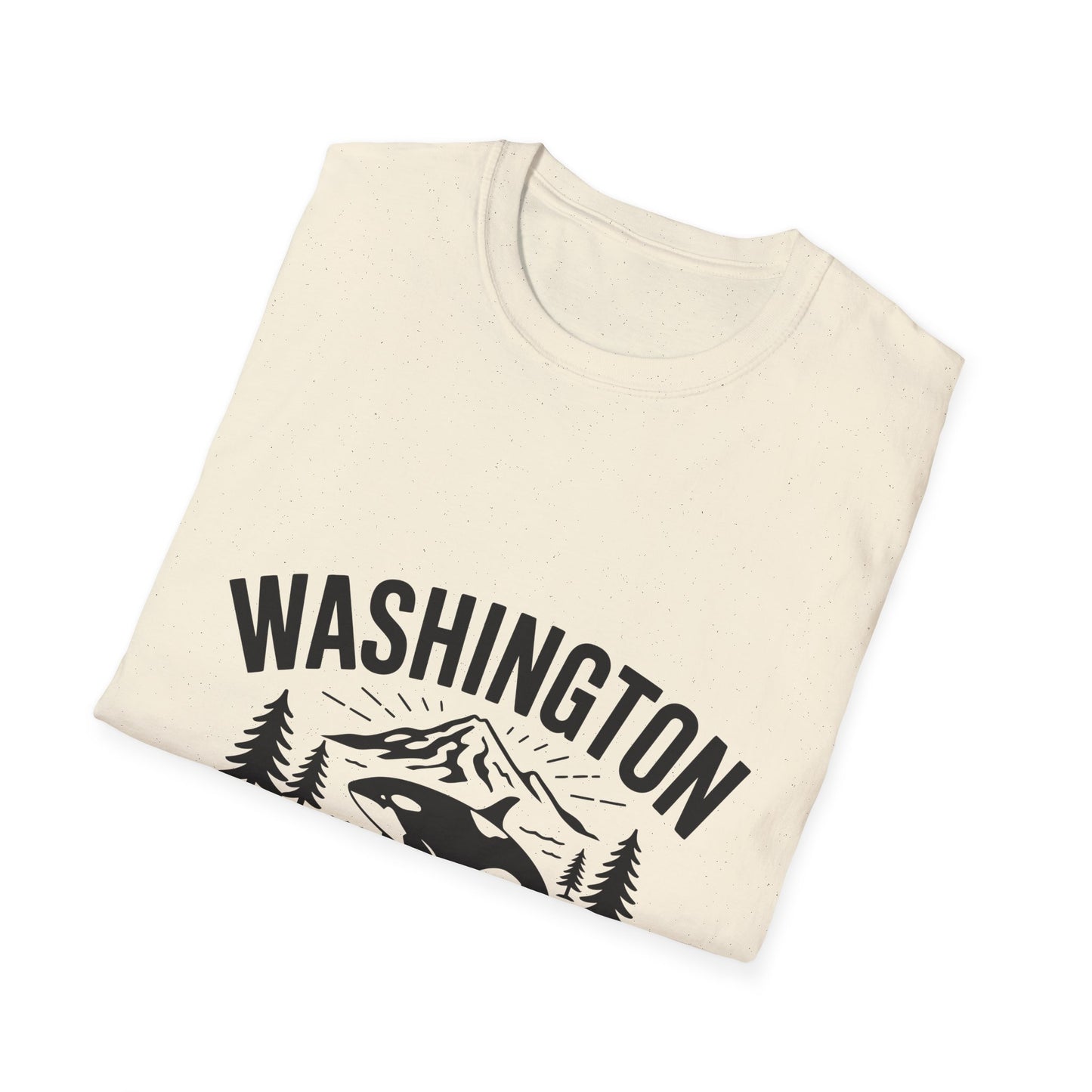 Washington State Unisex Softstyle T-Shirt, Evergreen State Tee, Vintage Graphic Shirt, Travel Souvenir, Gift for Nature Lovers