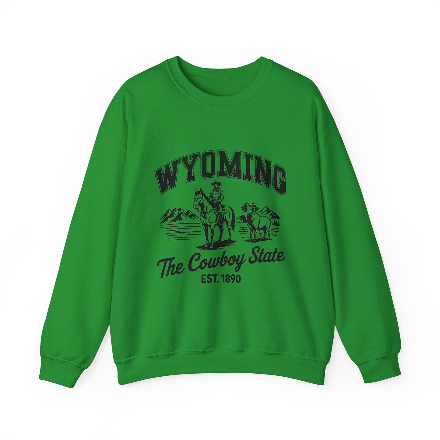 Wyoming Cowboy State Crewneck Sweatshirt, Western Apparel, Cozy Gift, Unisex Sweatshirt, Ideal for Outdoor Adventures