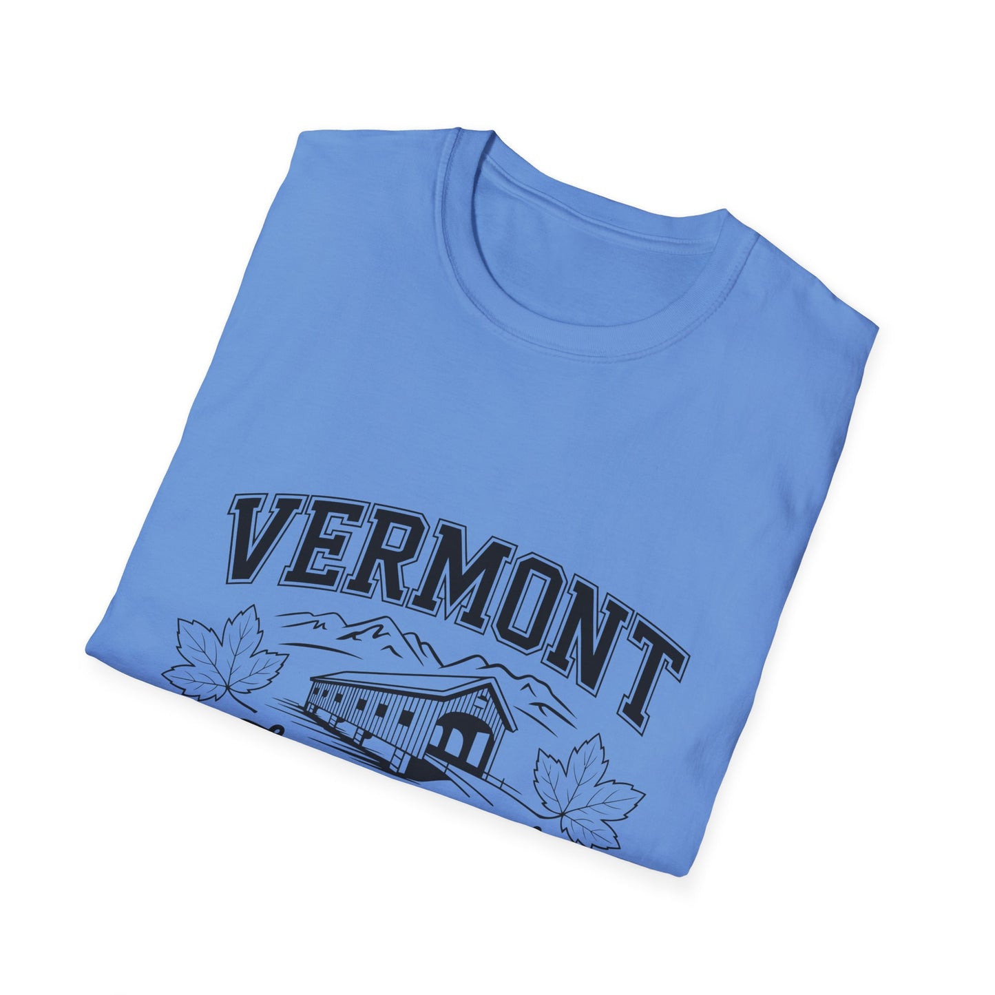 Vermont Vintage Graphic Tee, Softstyle Unisex Shirt, Nature Lover Gift, Travel Souvenir Tee, Casual Homewear, Outdoor Adventure Apparel