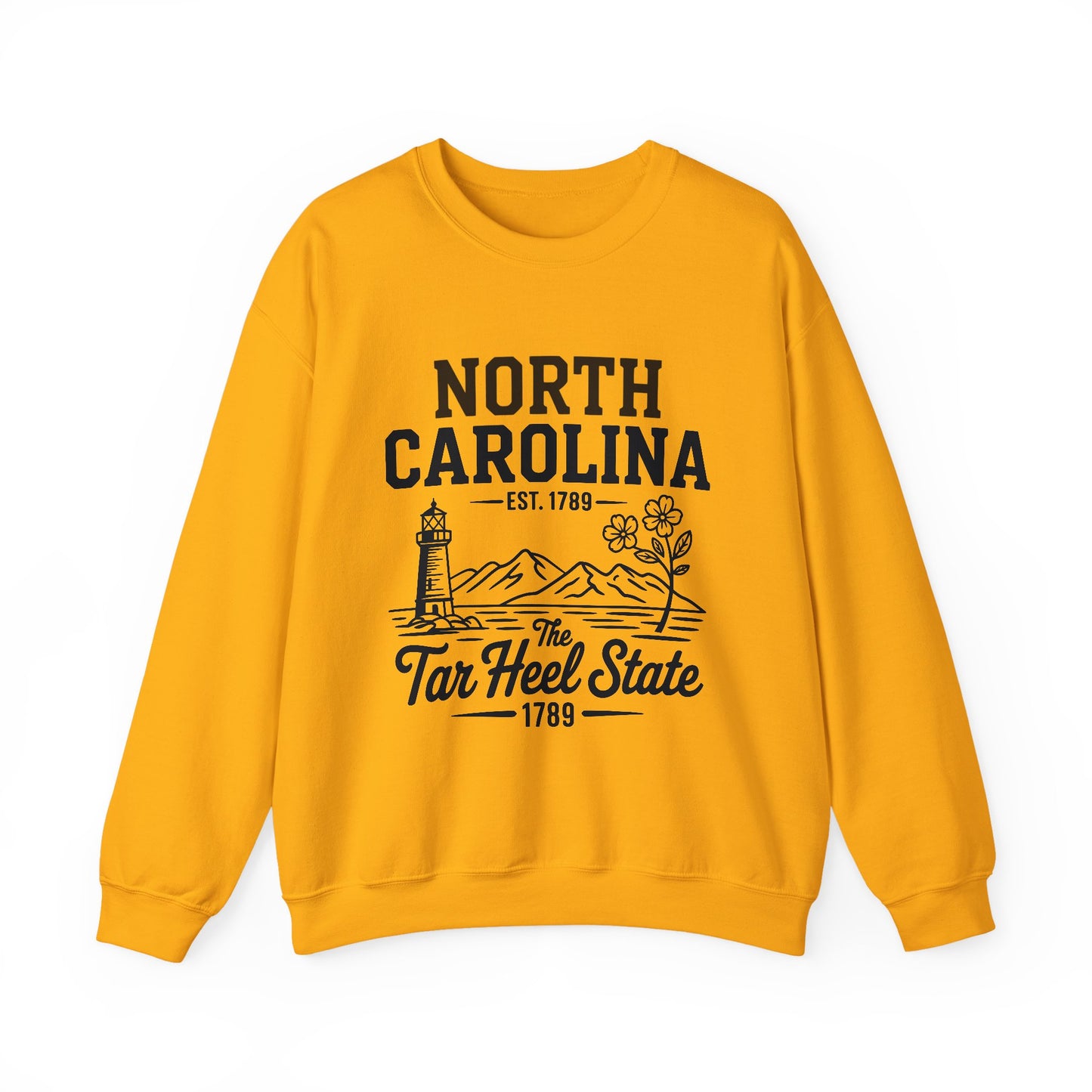 North Carolina Heavy Blend Sweatshirt, Cozy State Pride Crewneck, Unique Gift for Southerners, Perfect for Travel and Outdoors, Celebrate NC
