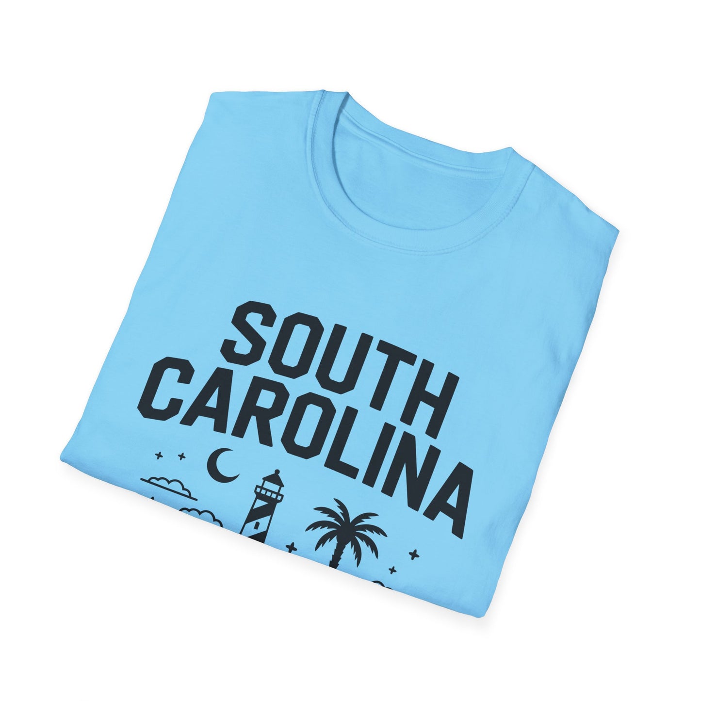 South Carolina Graphic T-Shirt, Casual Wear, Beach Vibes, State Pride Apparel, Travel Souvenir, Gift for Southerners