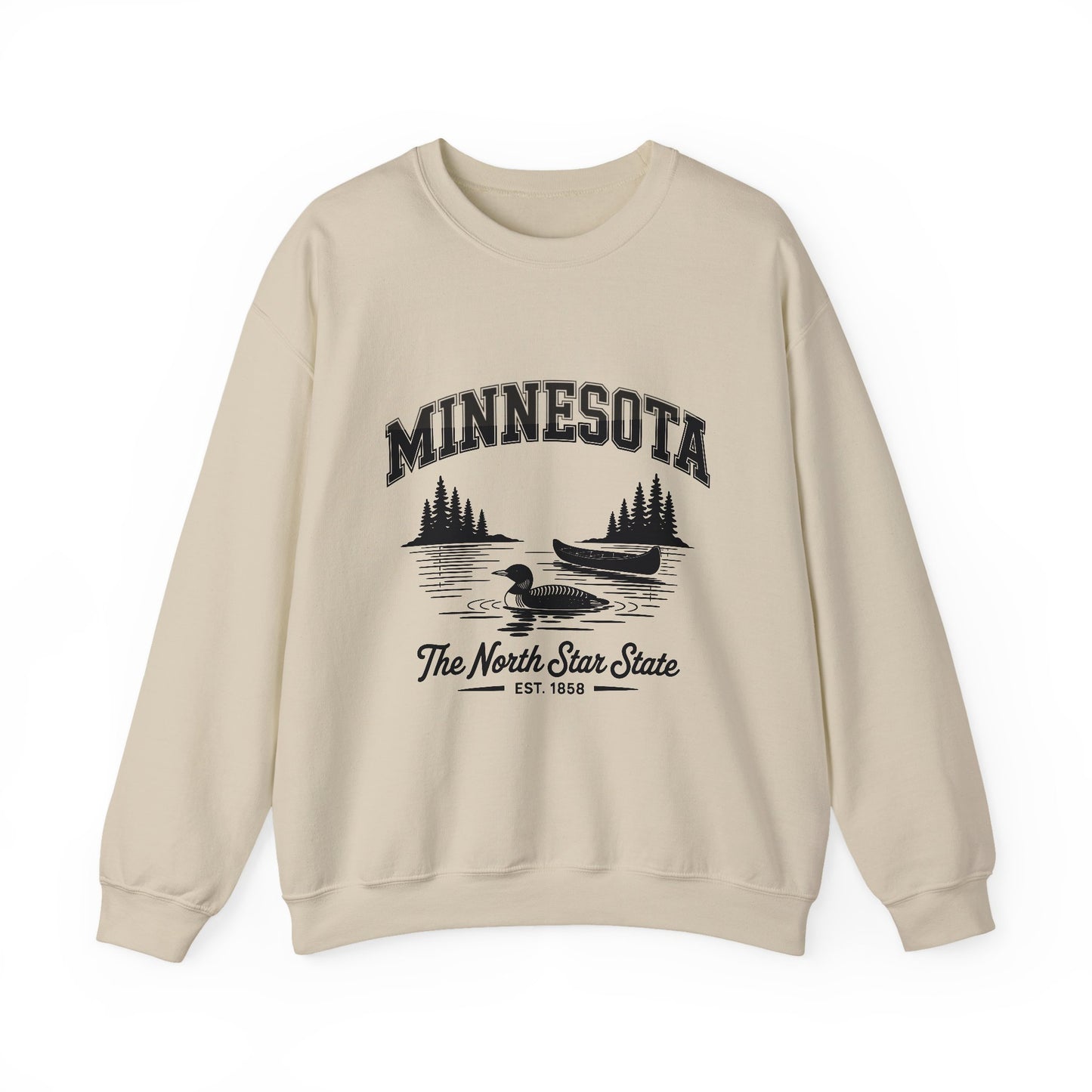 Minnesota Vintage Crewneck Sweatshirt, Cozy Sweatshirt, Gift for Travelers, Lake Life Apparel, Unisex Pullover