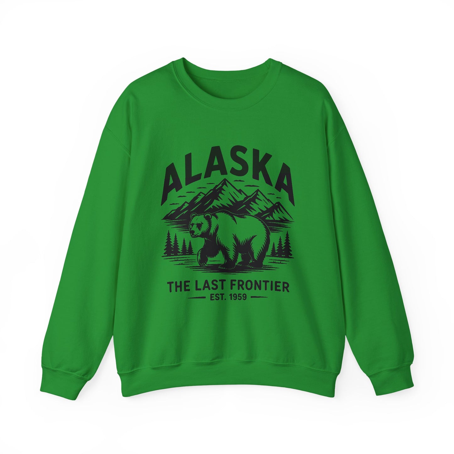 Alaska Bear Crewneck Sweatshirt - Cozy Unisex Pullover, Perfect for Outdoor Lovers, Holiday Gift, Adventure Wear, Travel Sweatshirt