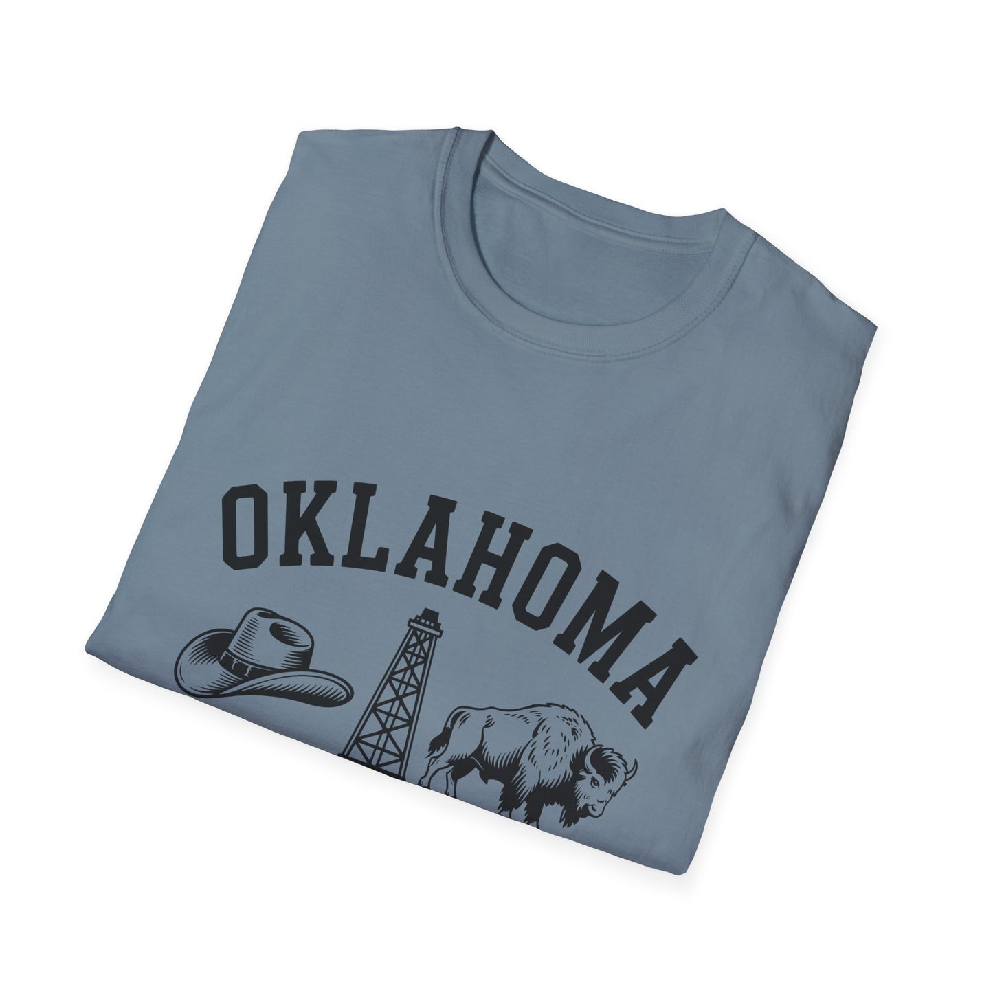 Oklahoma Vintage Softstyle T-Shirt, Unisex Apparel, State Pride Tee, Casual Wear, Gift for Travelers, Souvenir Shirt, Comfortable Fashion