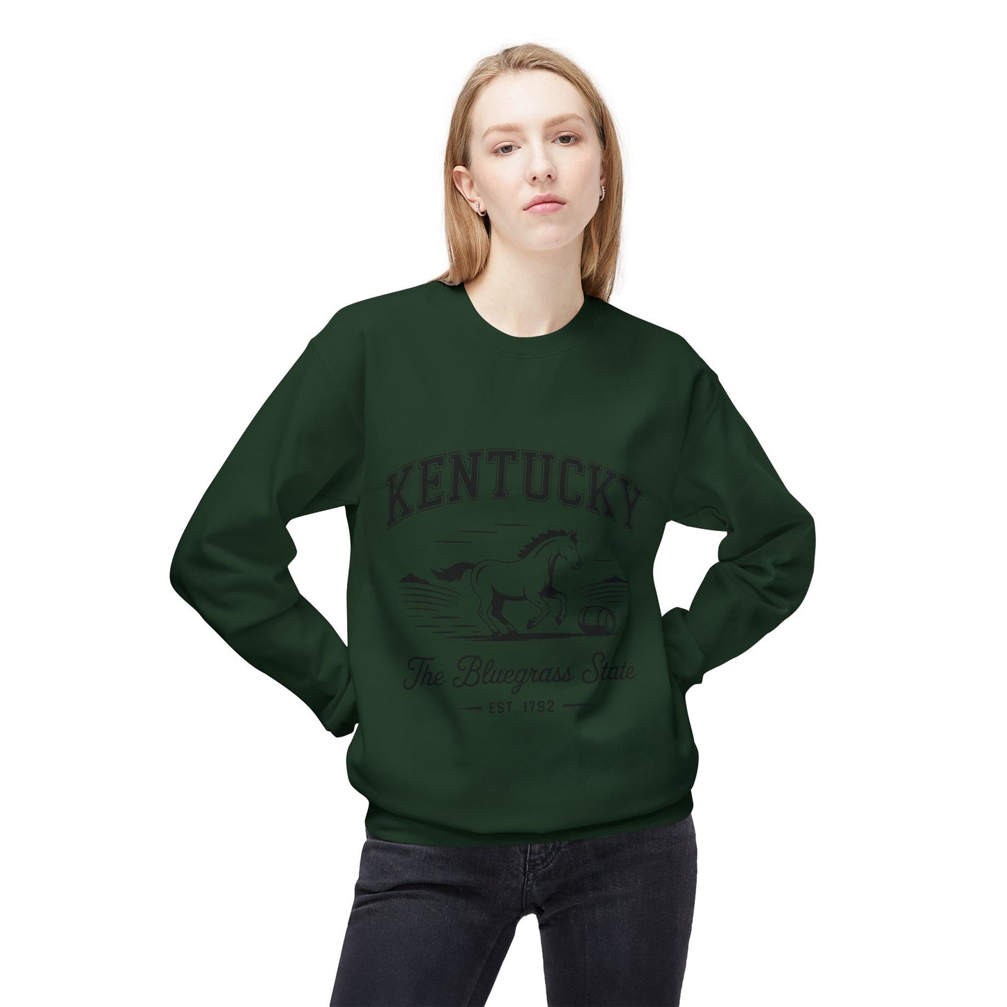 Kentucky Vintage Fleece Sweatshirt, Cozy Crewneck for Fans, Perfect for Gifts, Warm Fall Layer, Kentucky Pride Apparel