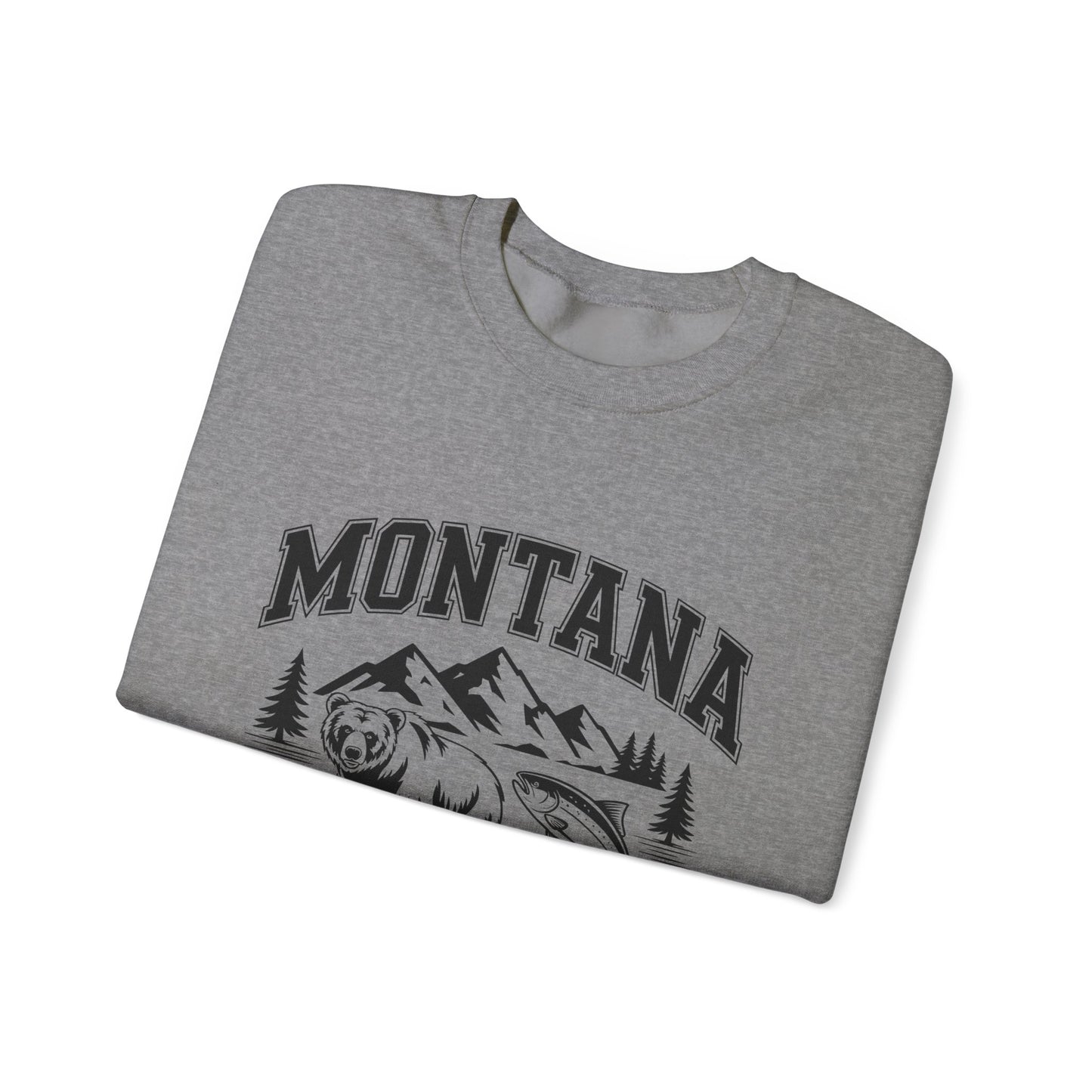 Montana Adventure Crewneck Sweatshirt, Cozy Graphic Sweatshirt, Gift for Nature Lovers, Casual Outfit, Perfect for Fall and Winter