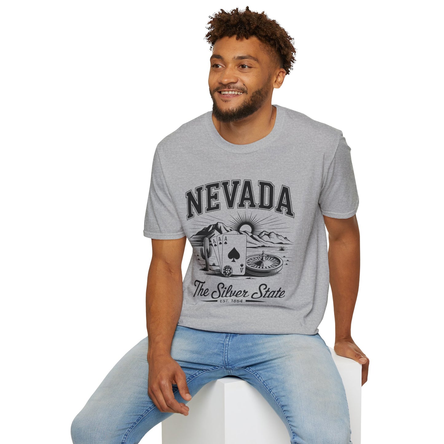 Nevada Vintage Graphic T-Shirt, Unisex Cool Tee, Casual Wear, Travel Souvenir, Gift for Nevada Lovers, Summer Style