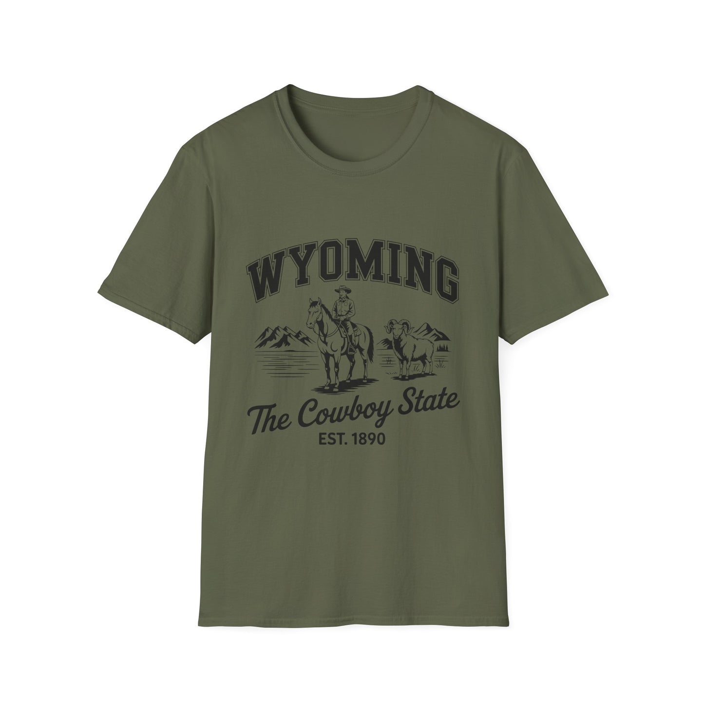 Wyoming Cowboy State T-Shirt | Vintage Western Tee, Gift for Cowboys, Travel Souvenir, Casual Outfit, Americana Style