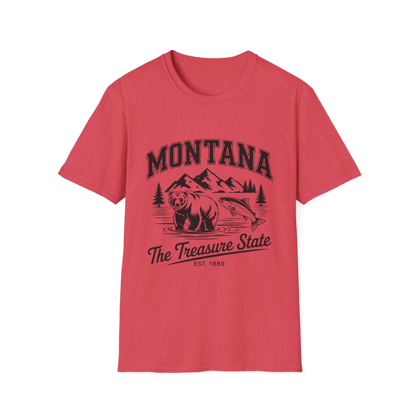 Montana Bear Graphic T-Shirt | Unisex Souvenir Tee for Nature Lovers | Perfect for Travel, Birthdays, Holidays, Outdoor Adventures