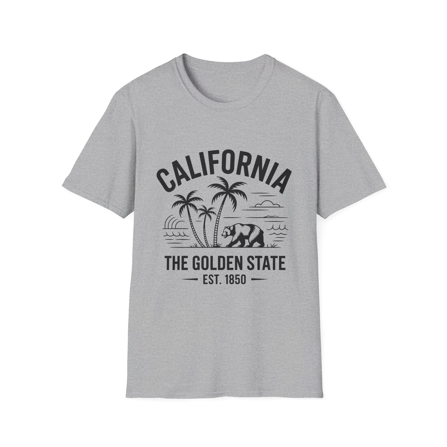 California Inspired Unisex T-Shirt, Softstyle Tee, Vintage California Tee, Travel Gift, Summer Fashion, Beachwear, Casual Wear
