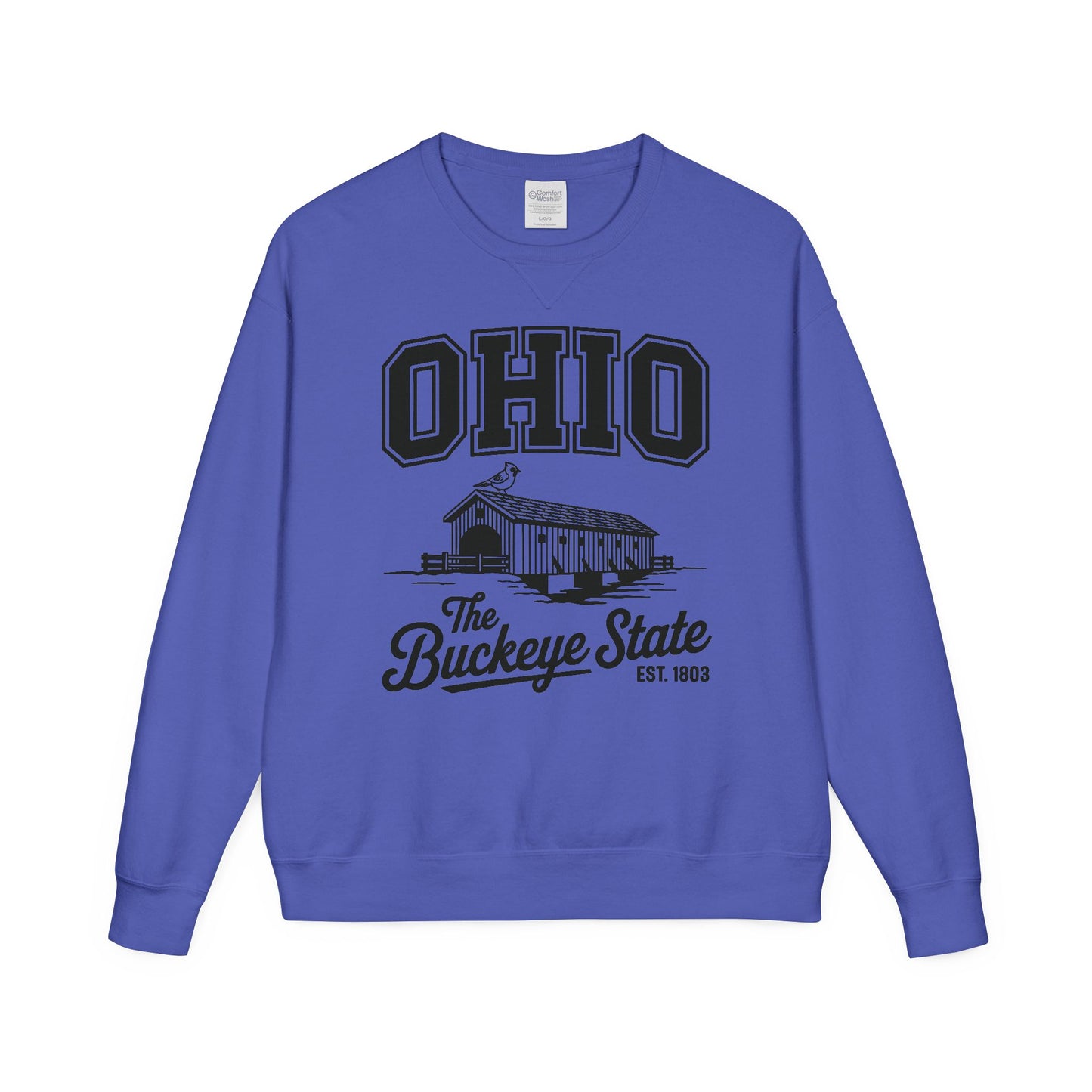 Ohio Buckeye State Vintage Sweatshirt, Unisex Crewneck for Casual Wear, Perfect Gift for Ohio Lovers, Ohio State Pride, Cozy Fall Apparel