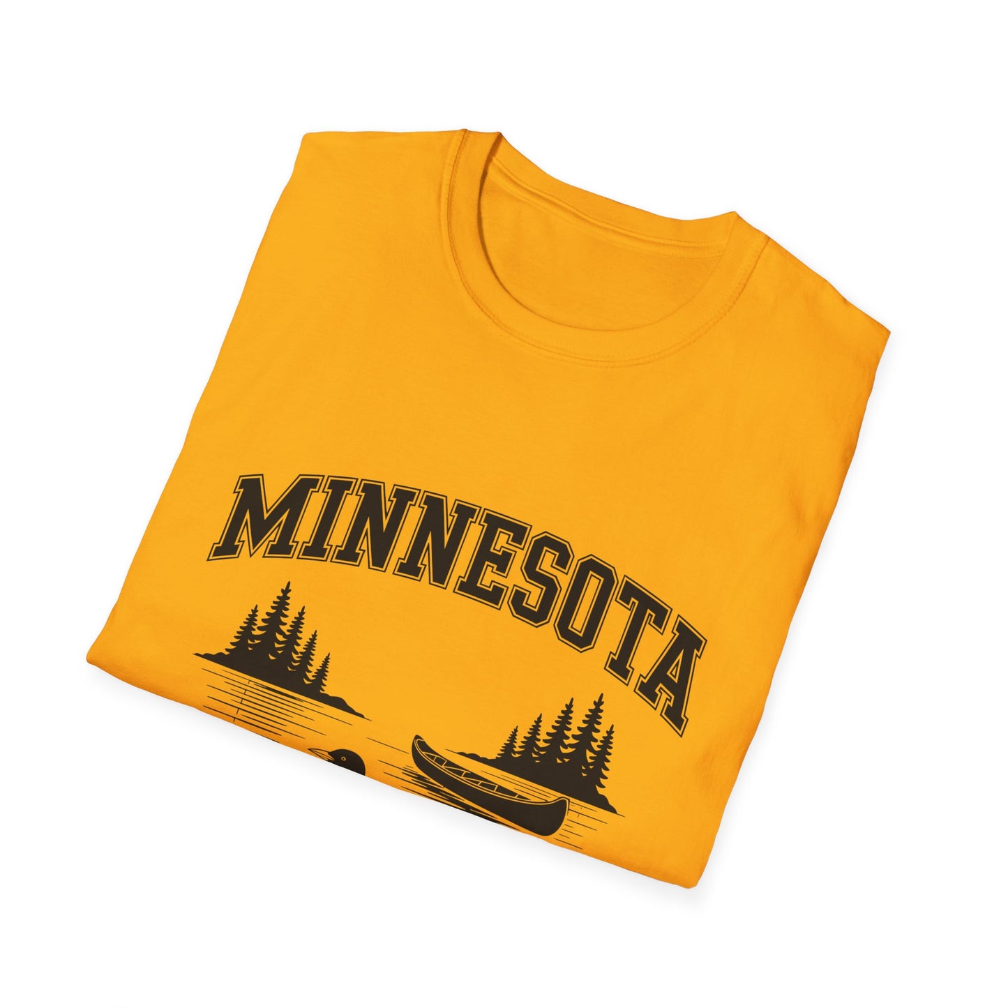 Minnesota Vintage Lake T-Shirt, Softstyle Tee, Cool Gift for Outdoor Lovers, Summer Apparel, Nature Enthusiast Wear
