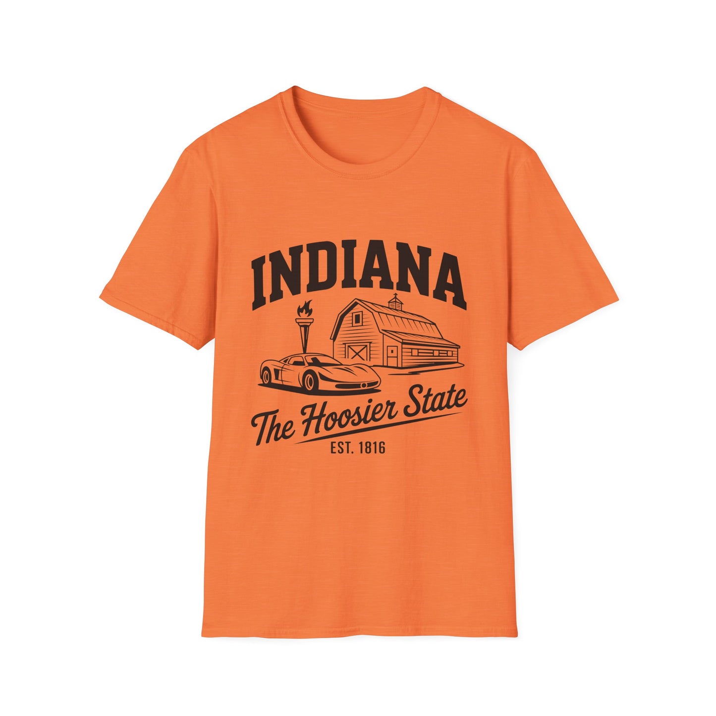 Indiana Hoosier State T-Shirt, Unisex Graphic Tee, Soft Cotton Shirt for Indiana Fans, Vintage Style Apparel, Great for Gifts