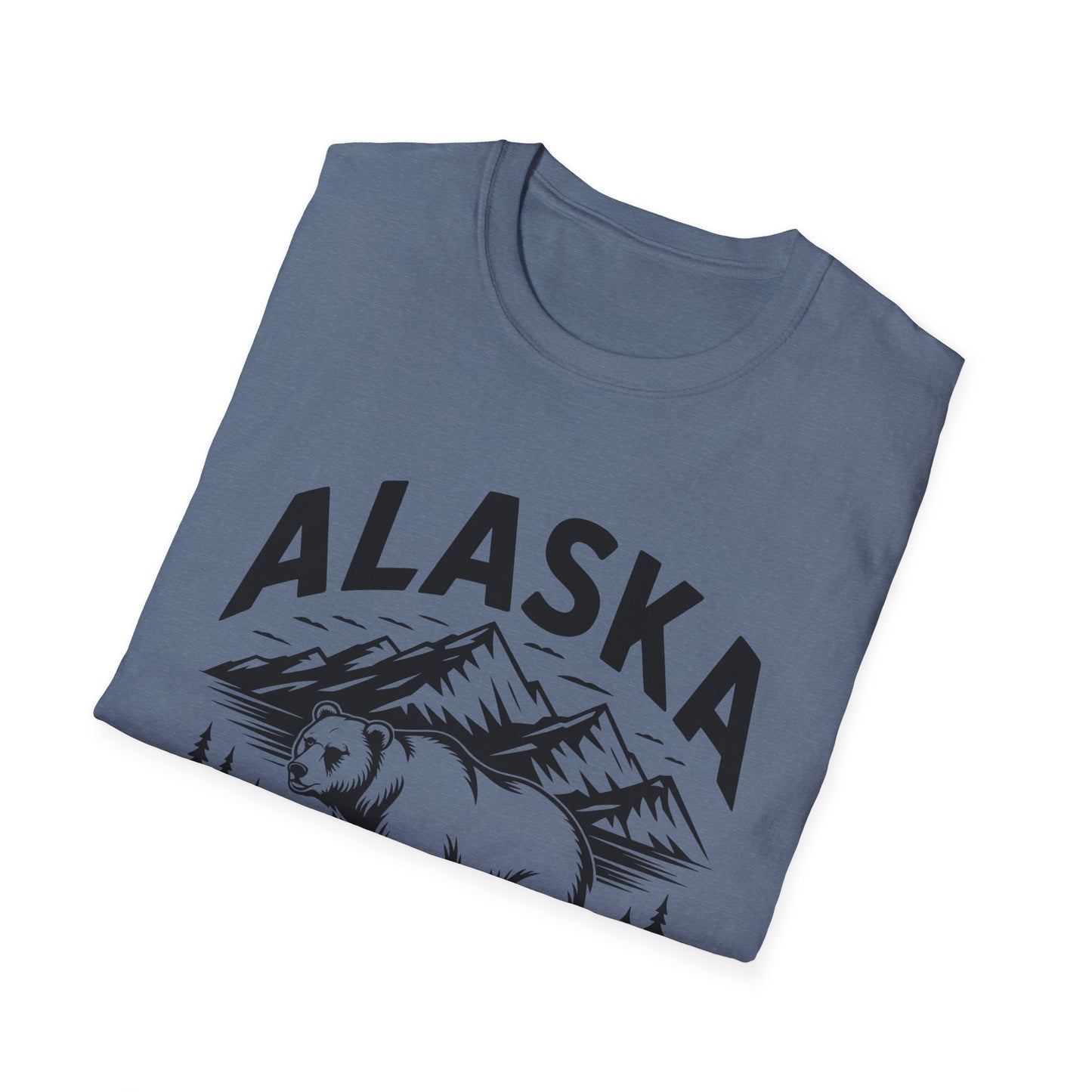 Alaska Adventure Unisex Softstyle T-Shirt, Casual Wear, Travel Shirt, Gift for Nature Lovers, Outdoor Apparel, Wildlife Enthusiast Tee
