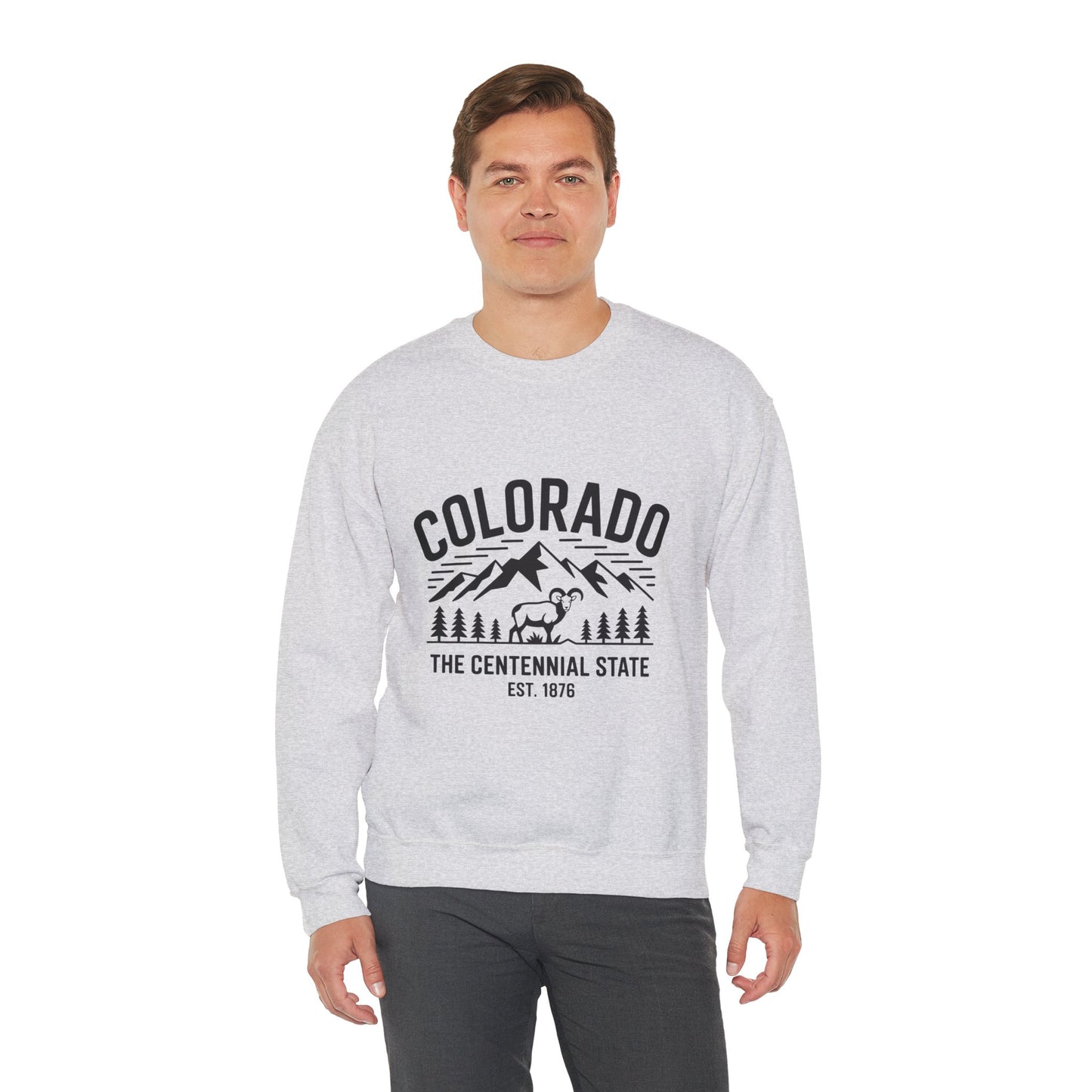 Colorado Adventure Crewneck Sweatshirt - Cozy State Pride Apparel for Outdoor Lovers, Gifts for Tourists & Nature Enthusiasts