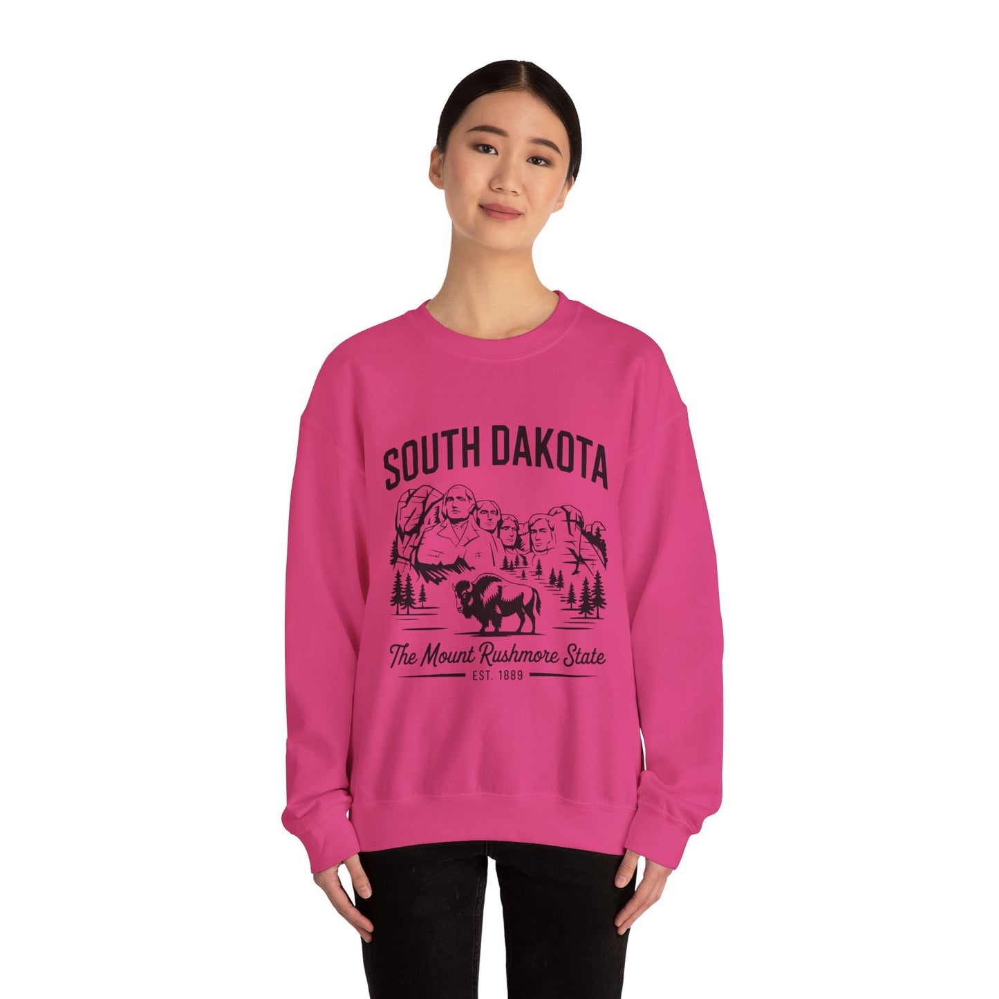 South Dakota Vintage Crewneck Sweatshirt | Mount Rushmore State Apparel, Unisex Pullover, Travel Souvenir, Casual Outfit, Gift for Him/Her