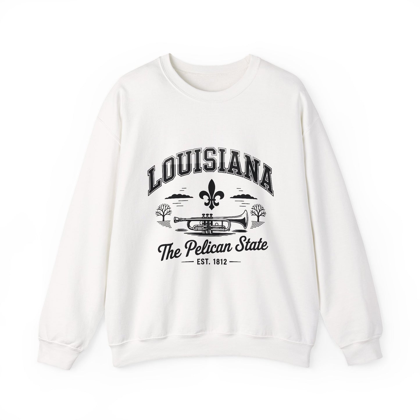 Louisiana Pelican State Sweatshirt, Unisex Crewneck, Cozy Gift for Birthdays, Travel Souvenir, Casual Style for All Occasions