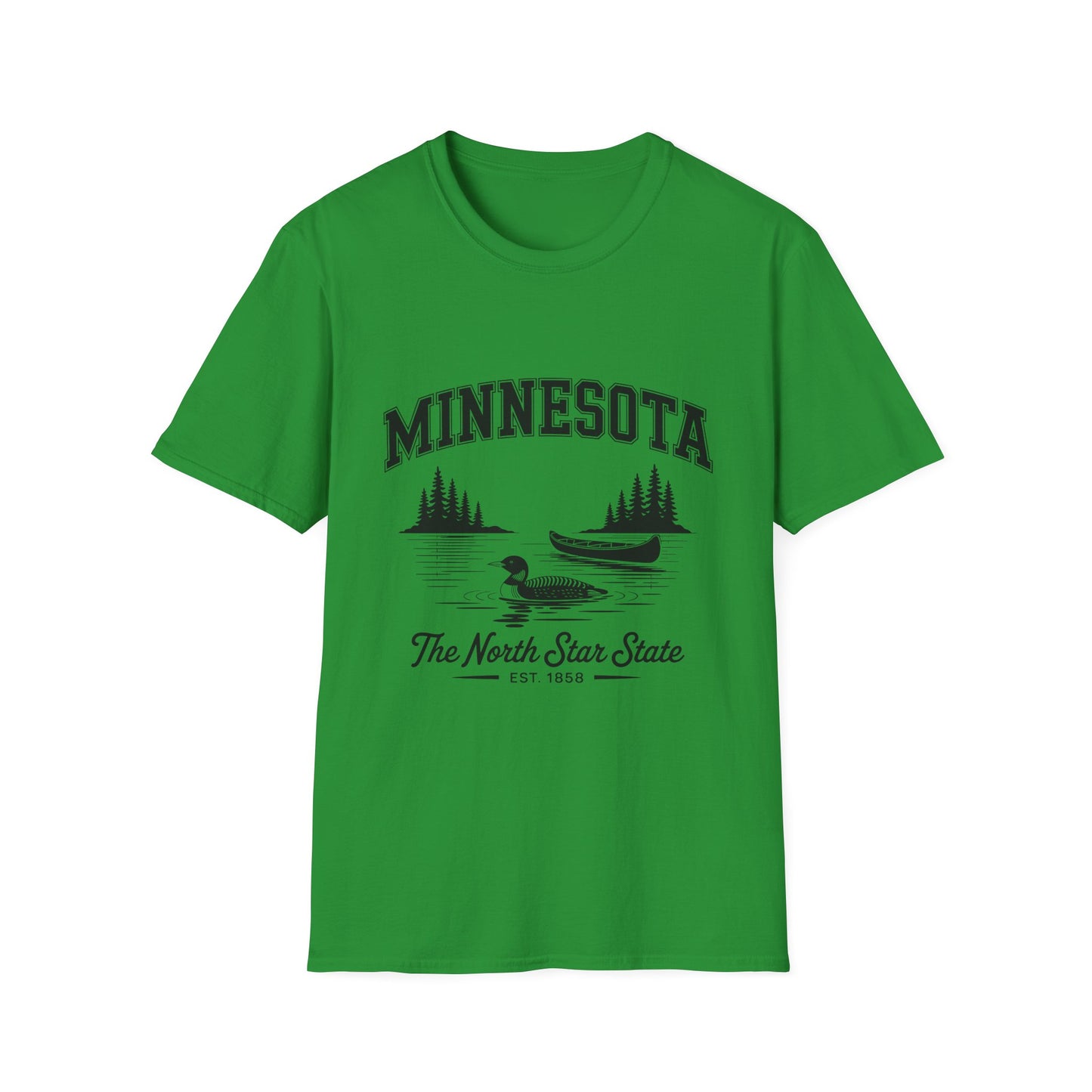Minnesota Vintage Lake T-Shirt, Softstyle Tee, Cool Gift for Outdoor Lovers, Summer Apparel, Nature Enthusiast Wear