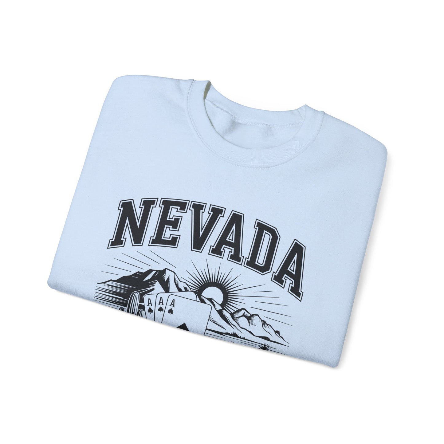 Nevada Graphic Crewneck Sweatshirt, Vintage Style Apparel, Unisex Sweater, Nevada Souvenir, Perfect for Travelers, Gift for Him/Her