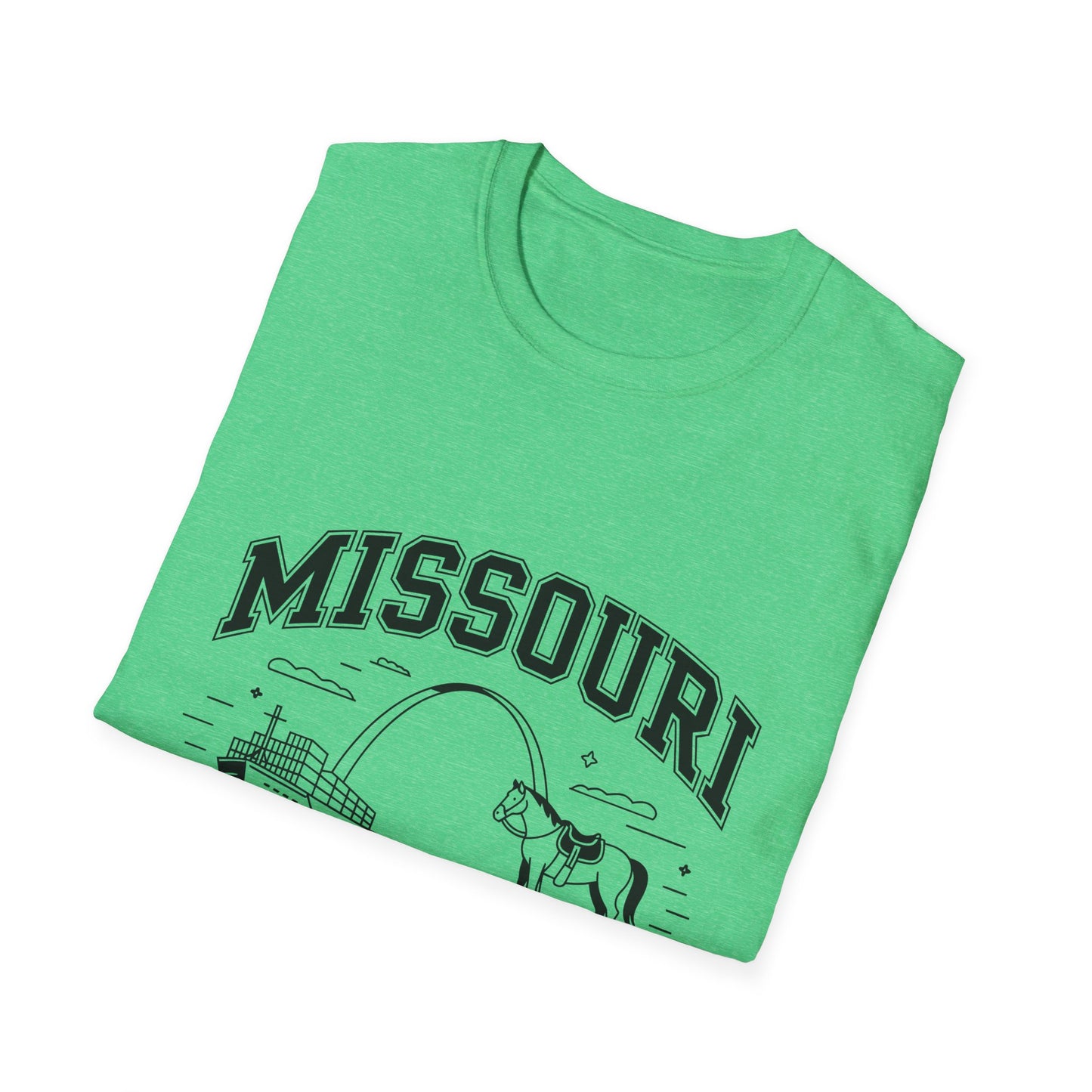 Missouri The Show-Me State T-Shirt, Unisex Softstyle Tee, Missouri Pride Shirt, Gift for Locals, Casual Wear, Travel Souvenir
