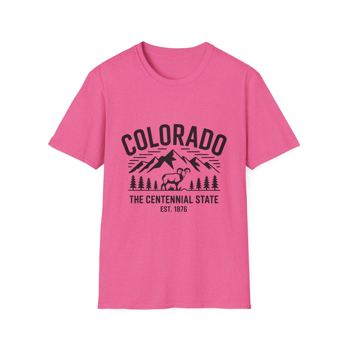Colorado Adventure Unisex Softstyle T-Shirt, Casual Wear, Travel Tee, Nature Lover Gift, Graphic Tee, Outdoor Apparel