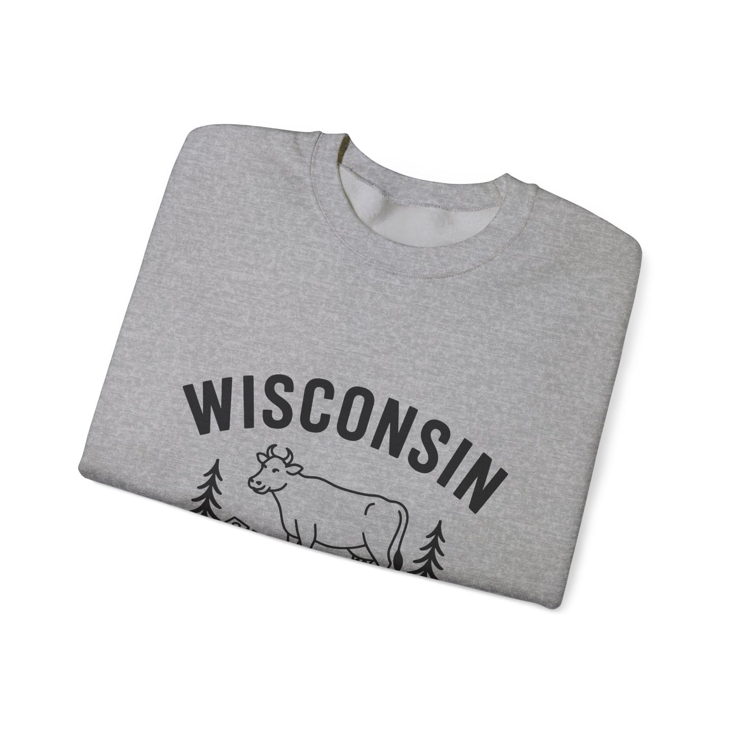 Wisconsin Badger State Sweatshirt, Unisex Crewneck, Cozy Gift for State Pride, Travel Souvenir, Homewear