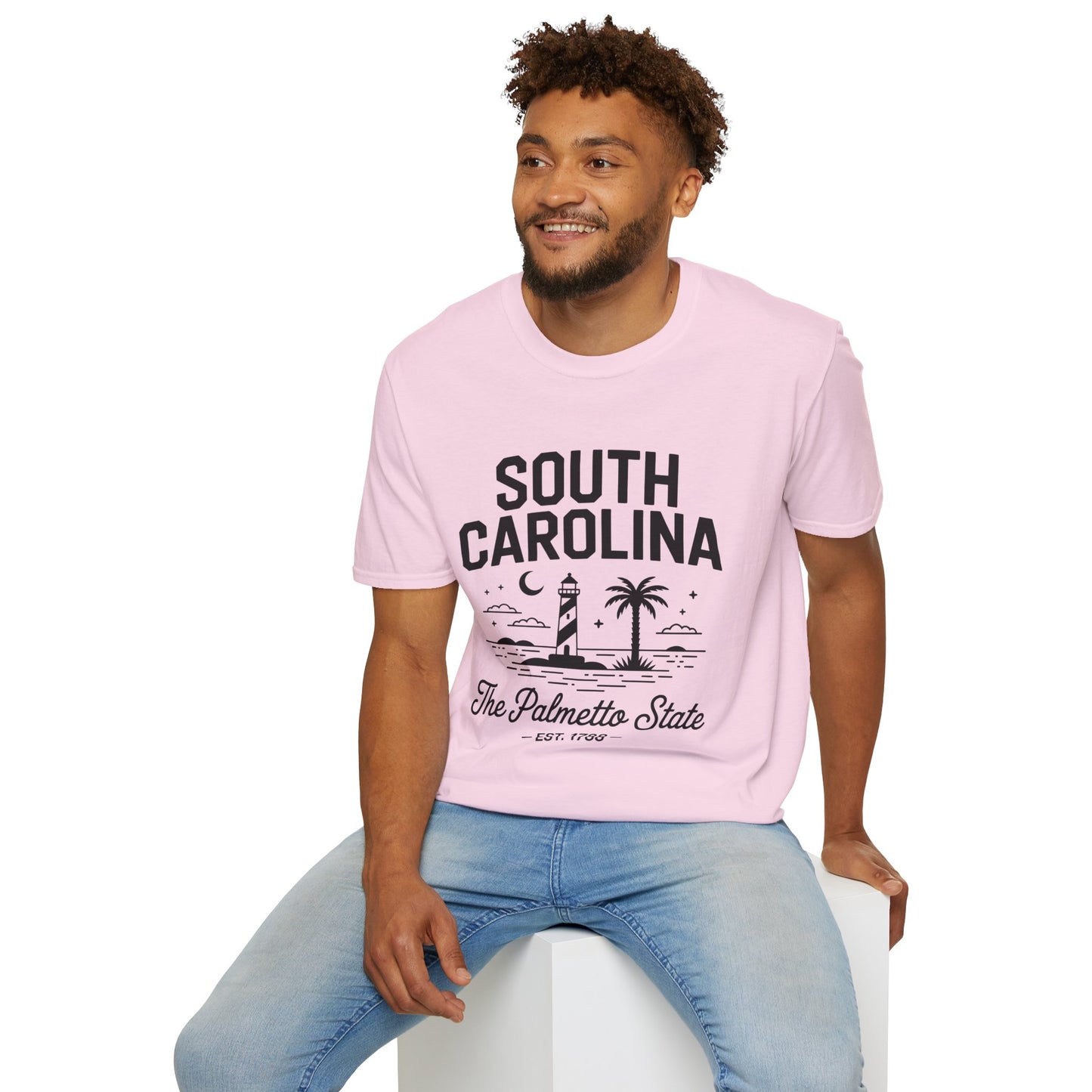 South Carolina Graphic T-Shirt, Casual Wear, Beach Vibes, State Pride Apparel, Travel Souvenir, Gift for Southerners