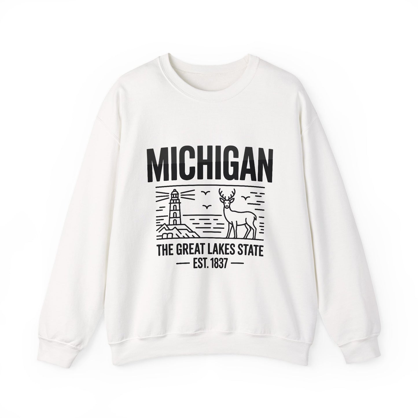 Michigan Pride Sweatshirt | Unisex Heavy Blend™ Crewneck | Great Lakes State Gift | Cozy Apparel for Outdoors | Perfect for All Seasons