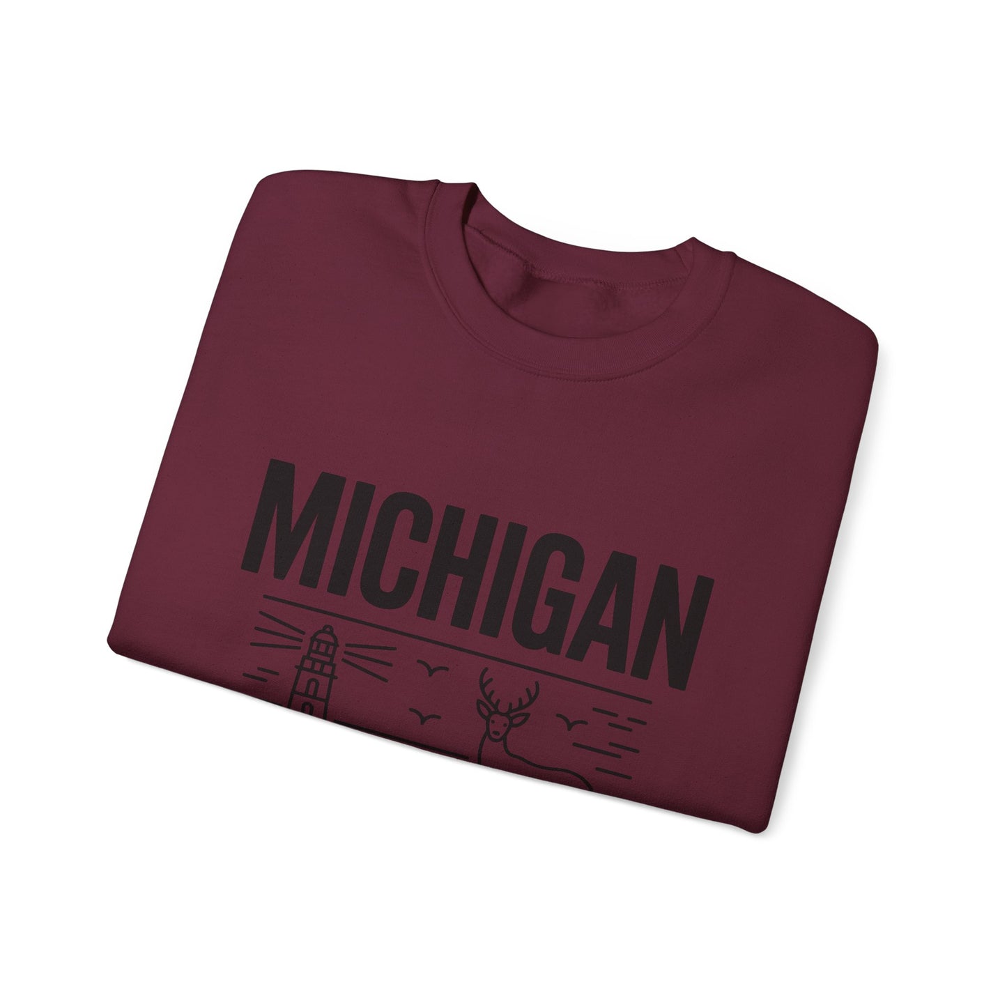 Michigan Pride Sweatshirt | Unisex Heavy Blend™ Crewneck | Great Lakes State Gift | Cozy Apparel for Outdoors | Perfect for All Seasons