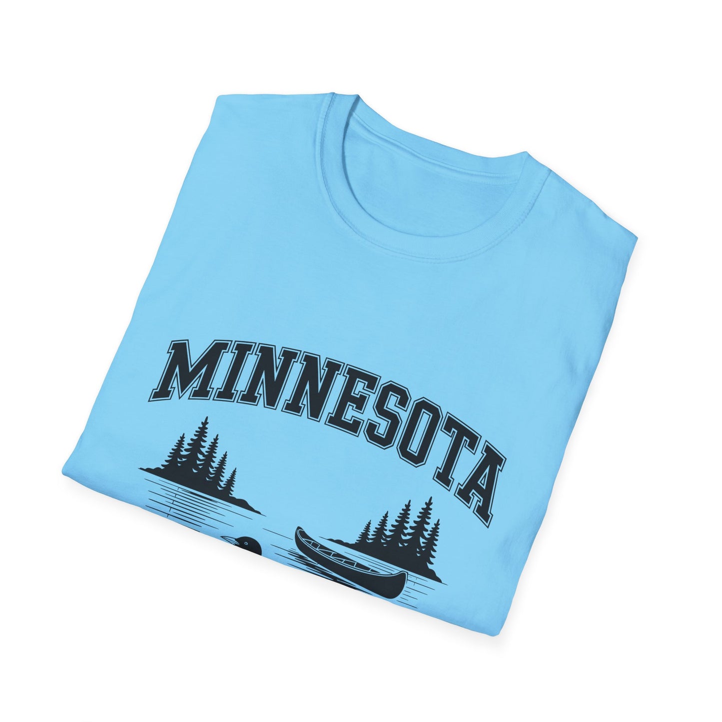 Minnesota Vintage Lake T-Shirt, Softstyle Tee, Cool Gift for Outdoor Lovers, Summer Apparel, Nature Enthusiast Wear