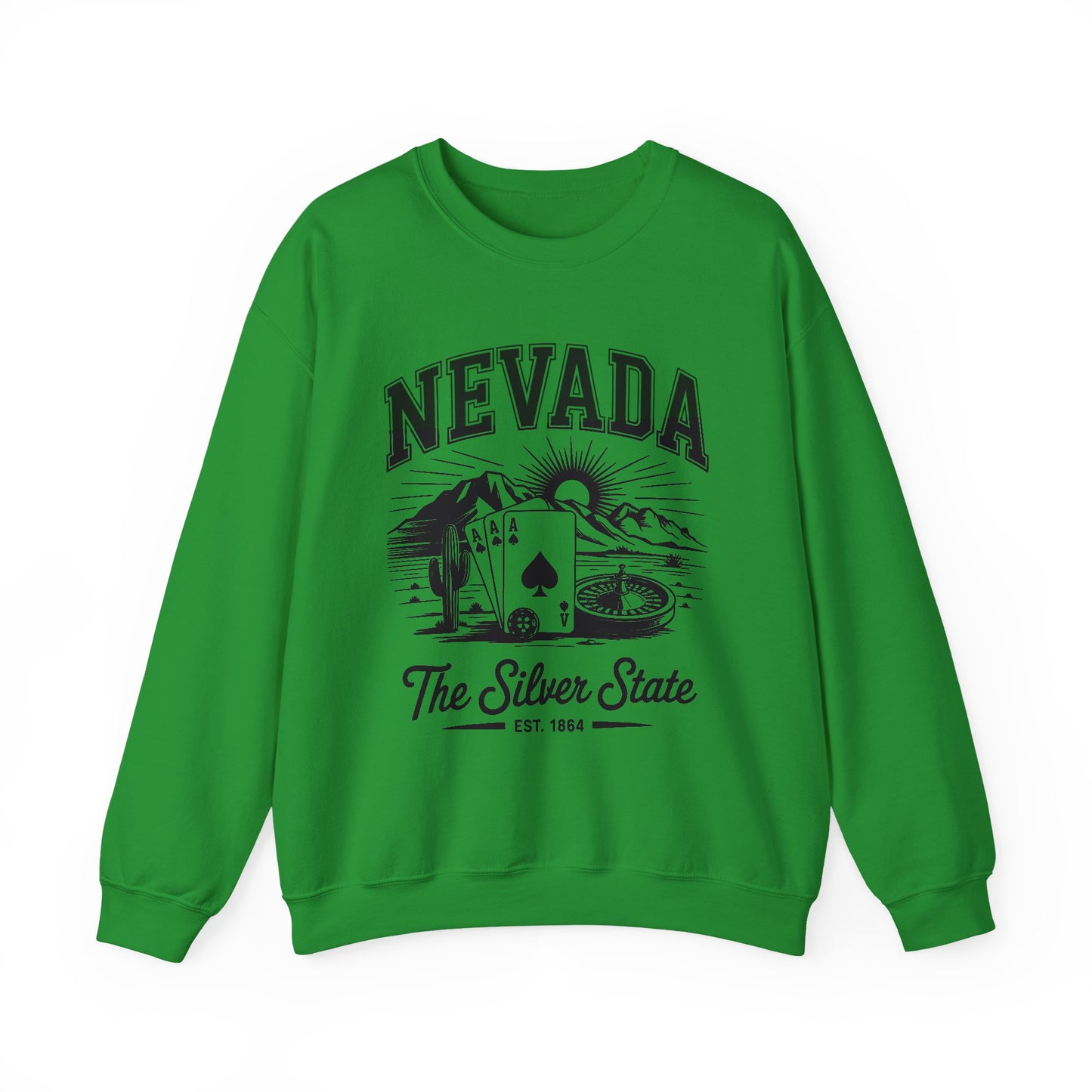 Nevada Graphic Crewneck Sweatshirt, Vintage Style Apparel, Unisex Sweater, Nevada Souvenir, Perfect for Travelers, Gift for Him/Her