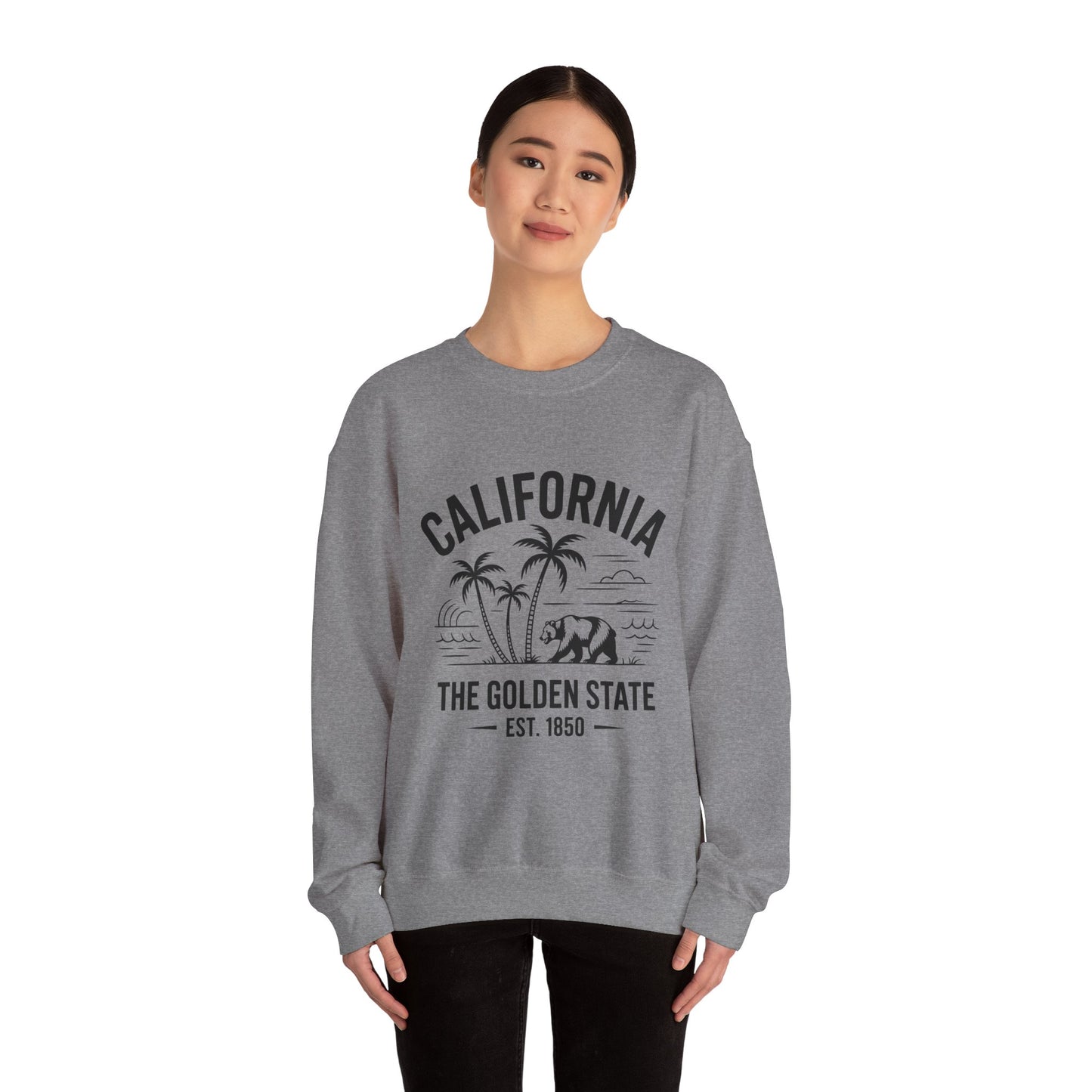 California Crewneck Sweatshirt, Cozy California Sweatshirt, Unisex Crewneck, Retro Gift, Casual Wear, Gift for Travel Lovers