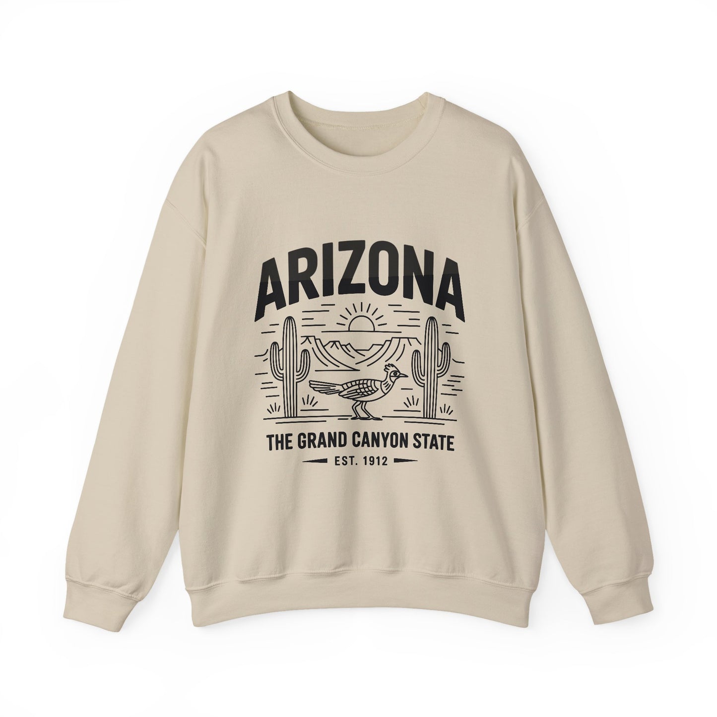 Arizona Crewneck Sweatshirt | Vintage State Apparel, Gift for Travelers, Southwest Style, Unisex Fashion, Cozy Outfit