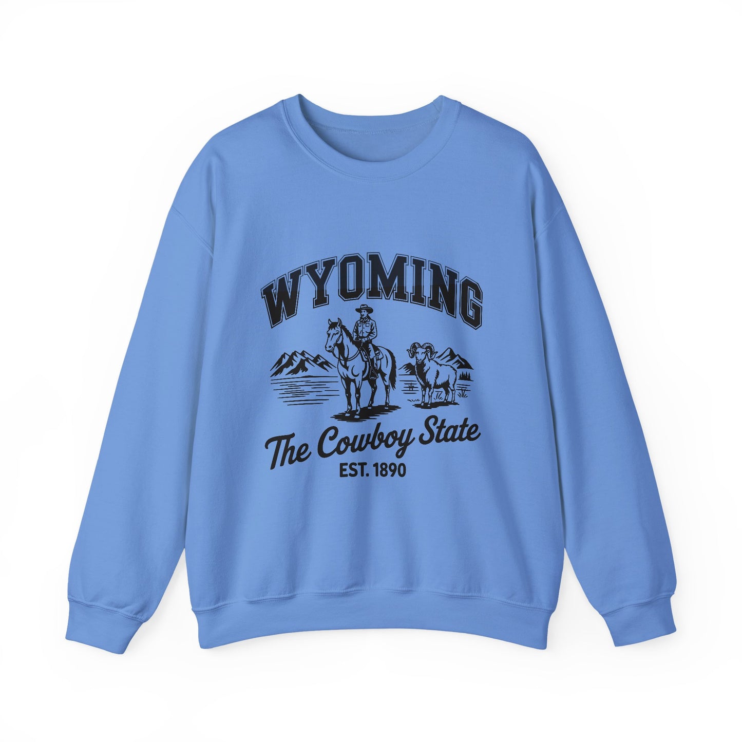 Wyoming Cowboy State Crewneck Sweatshirt, Western Apparel, Cozy Gift, Unisex Sweatshirt, Ideal for Outdoor Adventures