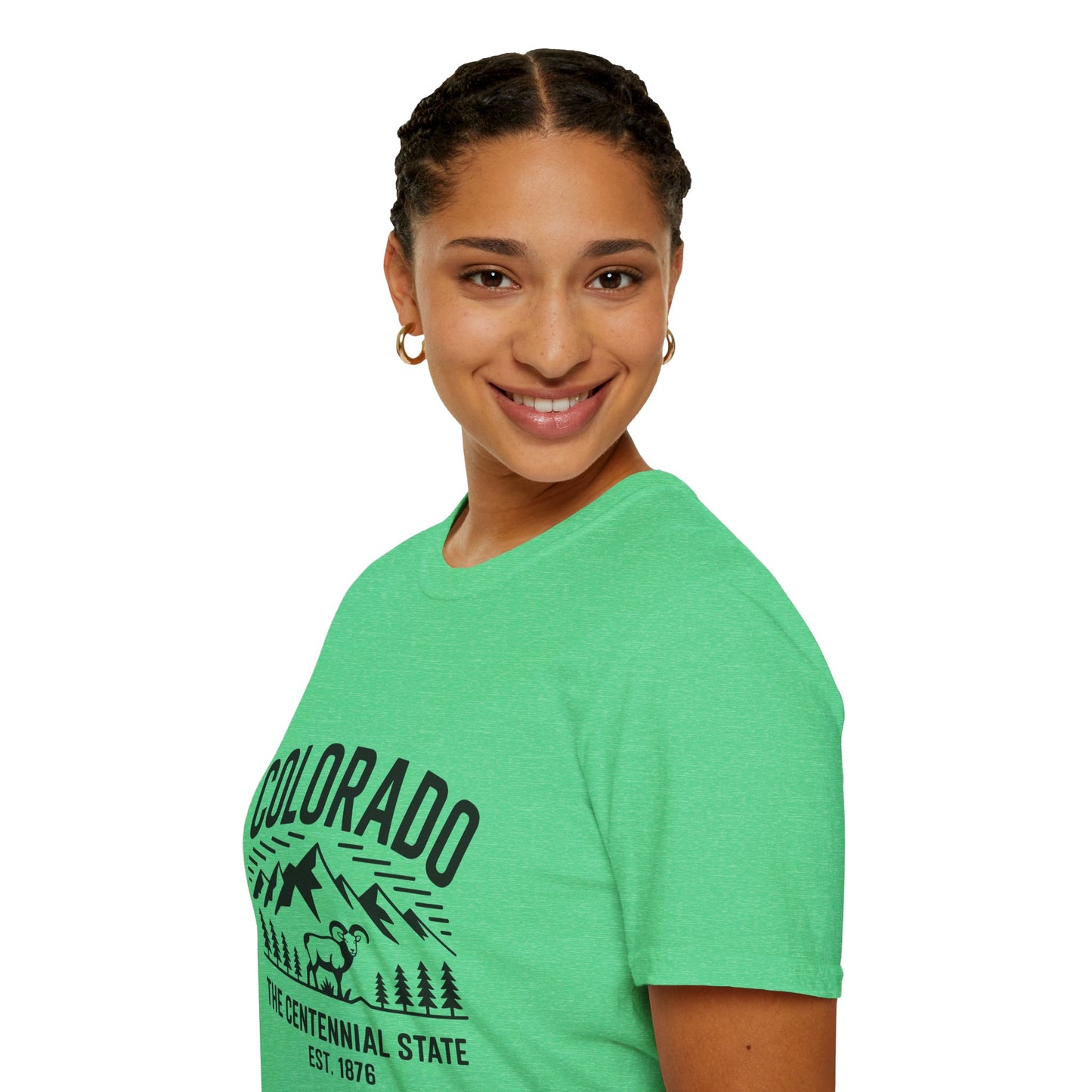 Colorado Adventure Unisex Softstyle T-Shirt, Casual Wear, Travel Tee, Nature Lover Gift, Graphic Tee, Outdoor Apparel