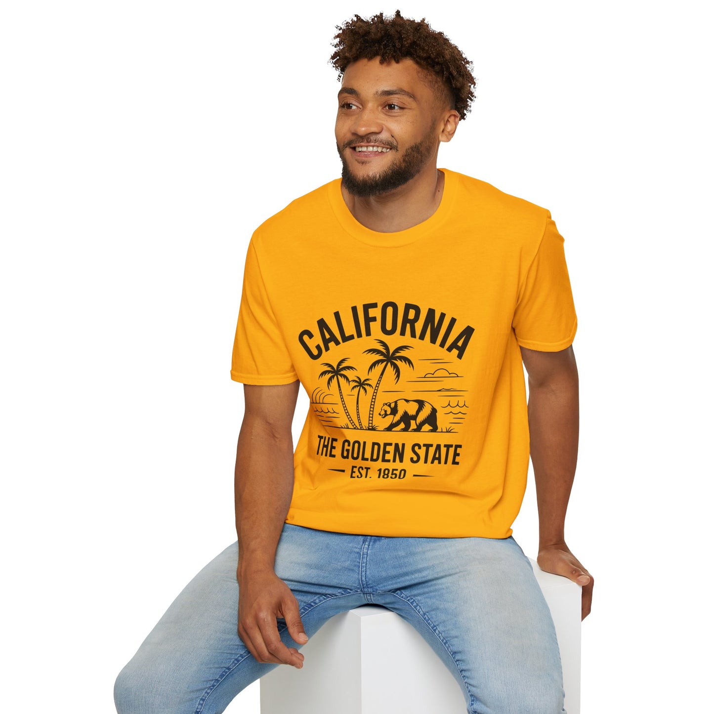 California Inspired Unisex T-Shirt, Softstyle Tee, Vintage California Tee, Travel Gift, Summer Fashion, Beachwear, Casual Wear