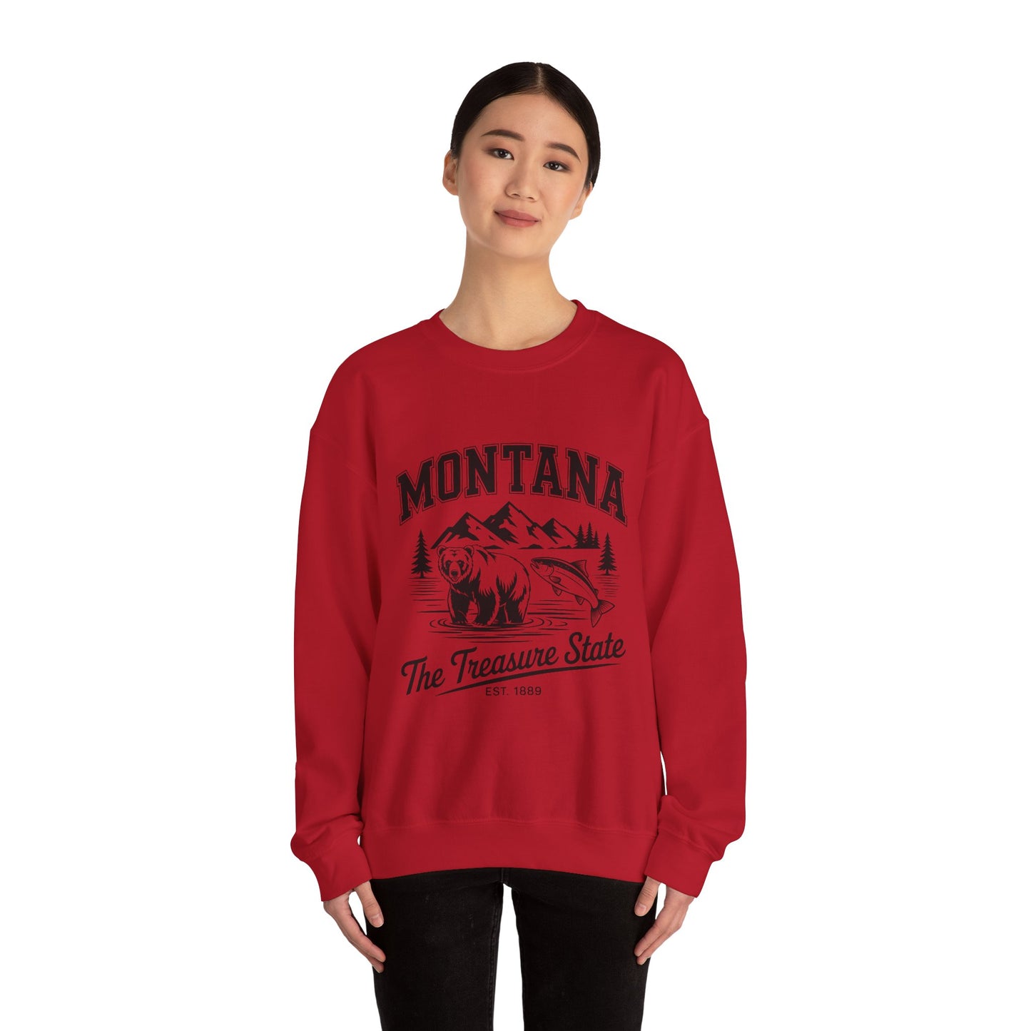 Montana Adventure Crewneck Sweatshirt, Cozy Graphic Sweatshirt, Gift for Nature Lovers, Casual Outfit, Perfect for Fall and Winter