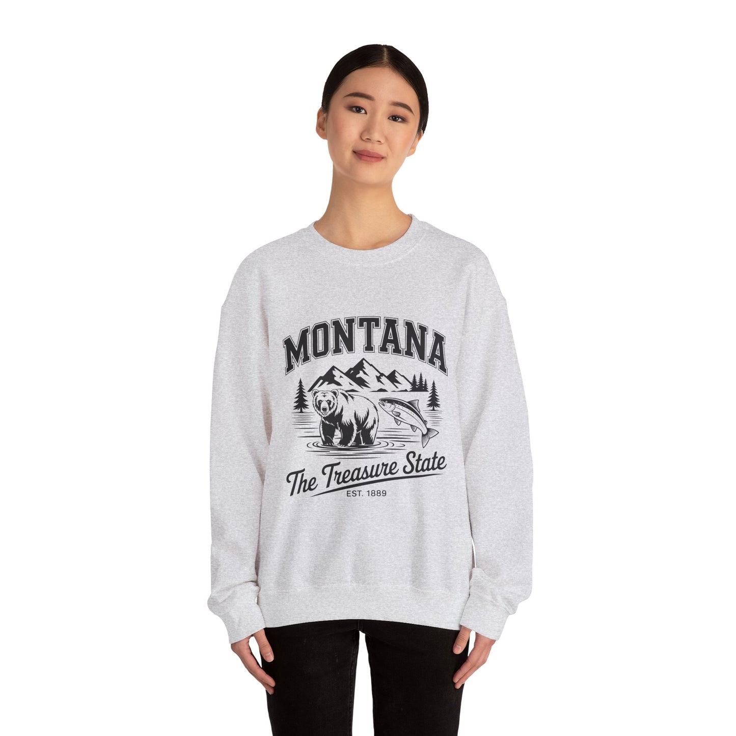 Montana Adventure Crewneck Sweatshirt, Cozy Graphic Sweatshirt, Gift for Nature Lovers, Casual Outfit, Perfect for Fall and Winter