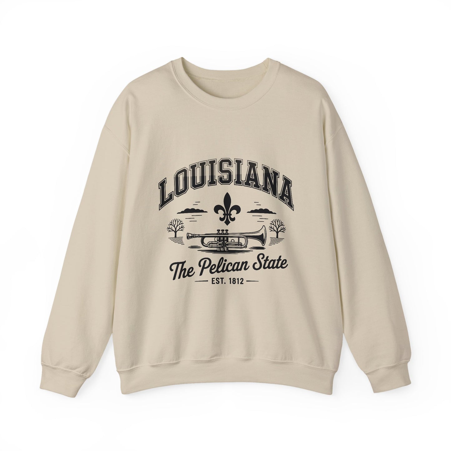 Louisiana Pelican State Sweatshirt, Unisex Crewneck, Cozy Gift for Birthdays, Travel Souvenir, Casual Style for All Occasions