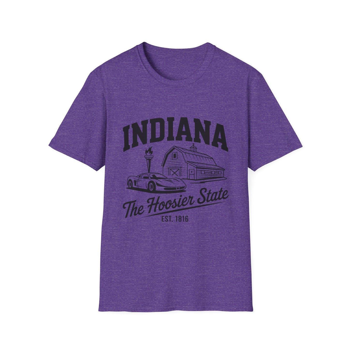 Indiana Hoosier State T-Shirt, Unisex Graphic Tee, Soft Cotton Shirt for Indiana Fans, Vintage Style Apparel, Great for Gifts