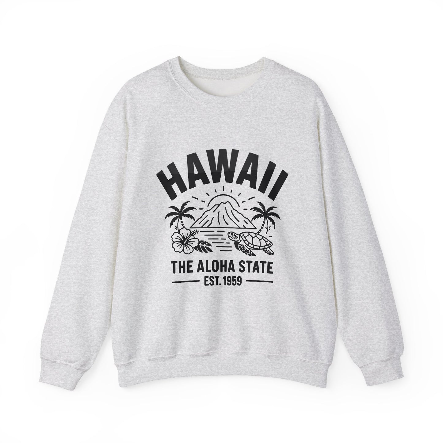 Hawaii Aloha Crewneck Sweatshirt, Beach Vibes, Vacation Apparel, Casual Style, Gift for Travelers, Summer Fashion, Cozy Wear