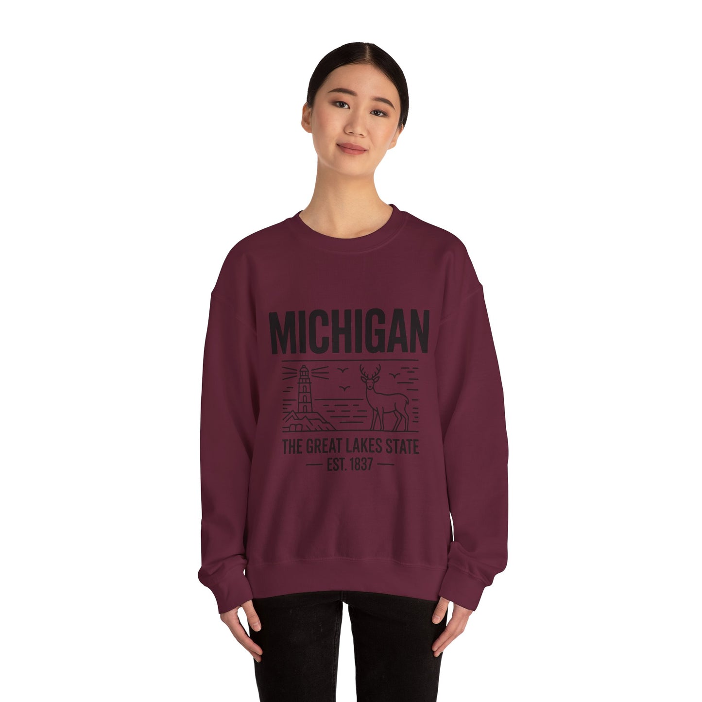 Michigan Pride Sweatshirt | Unisex Heavy Blend™ Crewneck | Great Lakes State Gift | Cozy Apparel for Outdoors | Perfect for All Seasons