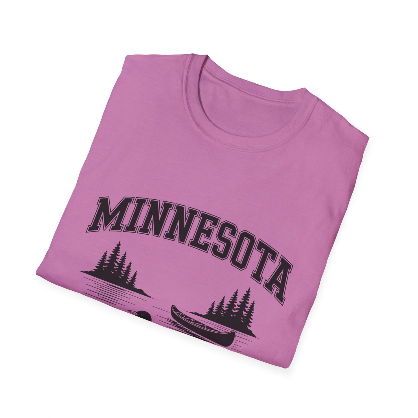 Minnesota Vintage Lake T-Shirt, Softstyle Tee, Cool Gift for Outdoor Lovers, Summer Apparel, Nature Enthusiast Wear