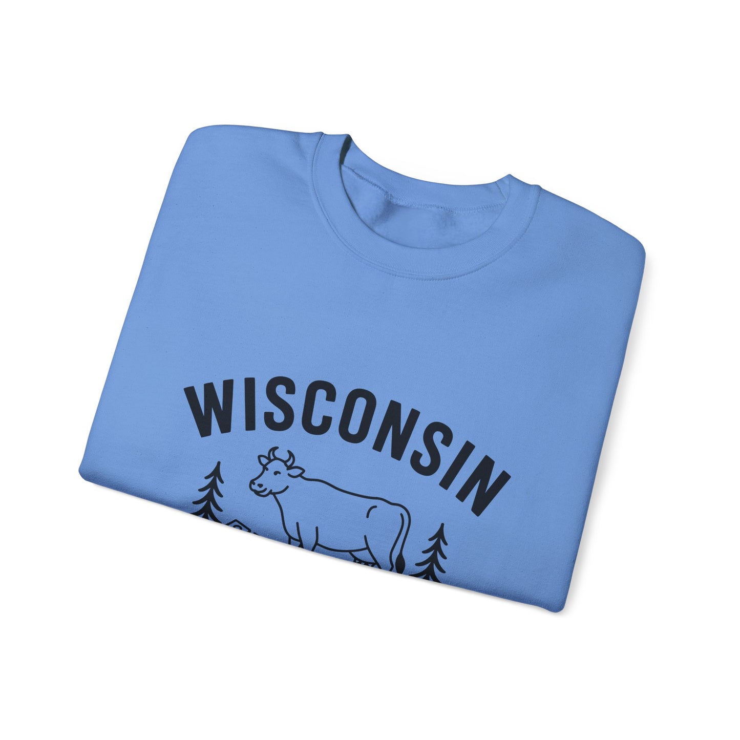 Wisconsin Badger State Sweatshirt, Unisex Crewneck, Cozy Gift for State Pride, Travel Souvenir, Homewear