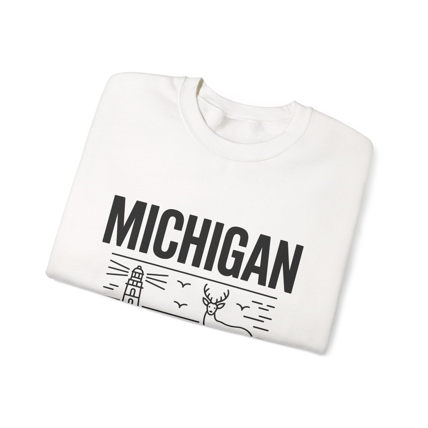 Michigan Pride Sweatshirt | Unisex Heavy Blend™ Crewneck | Great Lakes State Gift | Cozy Apparel for Outdoors | Perfect for All Seasons