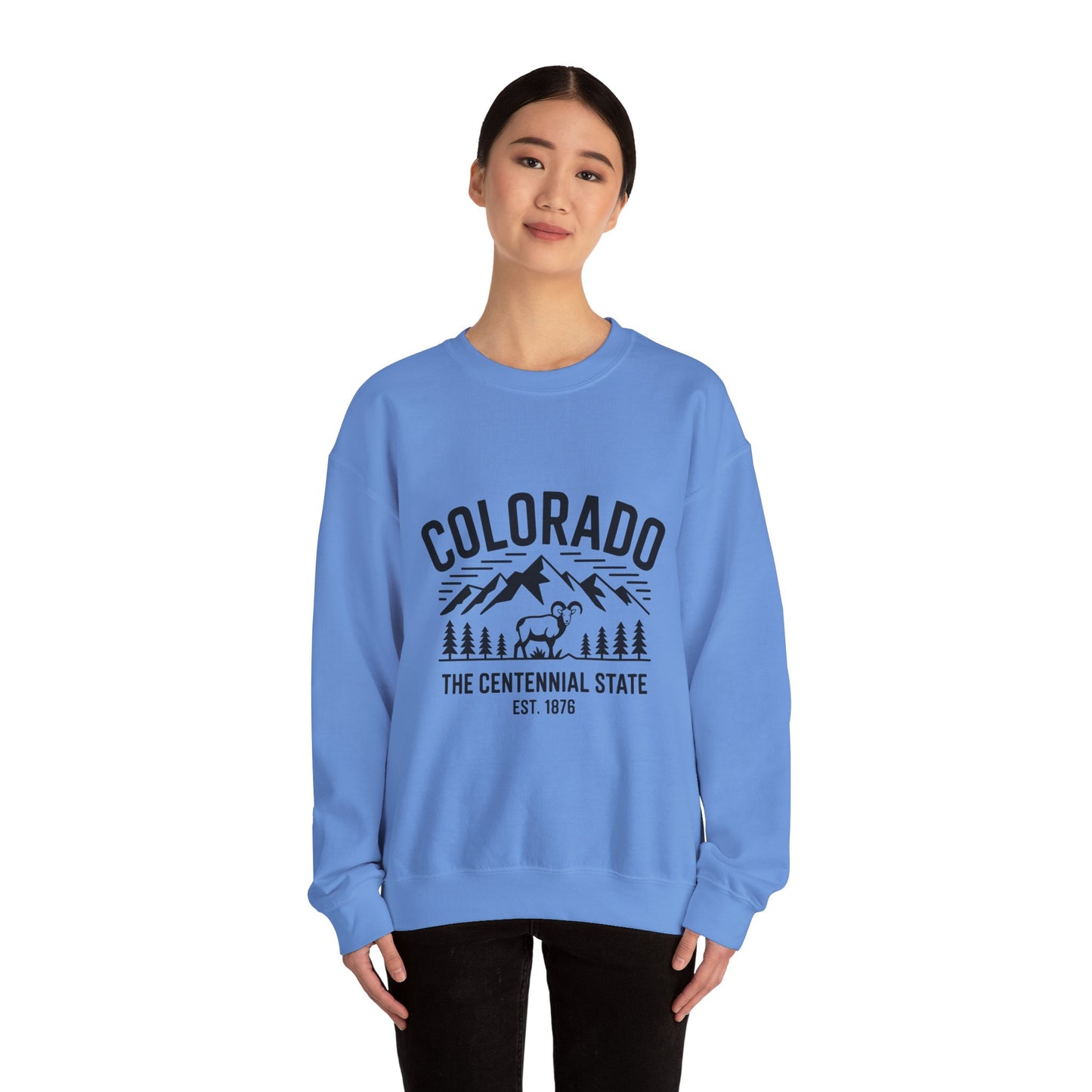 Colorado Adventure Crewneck Sweatshirt - Cozy State Pride Apparel for Outdoor Lovers, Gifts for Tourists & Nature Enthusiasts