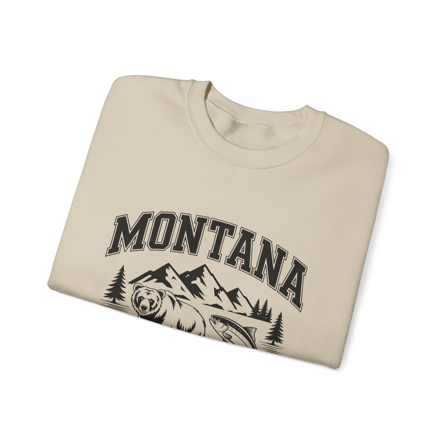 Montana Adventure Crewneck Sweatshirt, Cozy Graphic Sweatshirt, Gift for Nature Lovers, Casual Outfit, Perfect for Fall and Winter